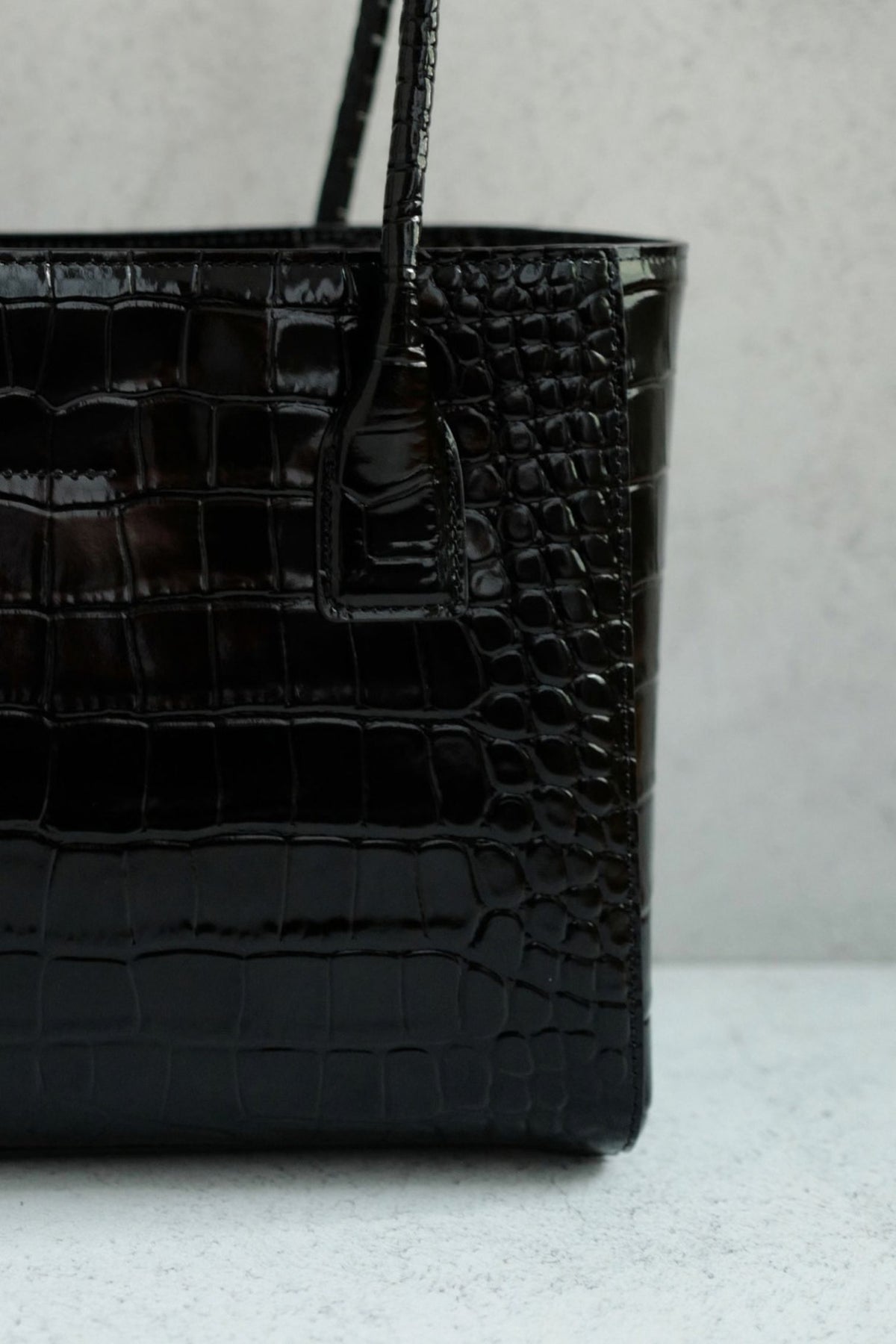 Chanel 26k Matthieu Blazy's Small Tote Black Crocodile Embossed Calfskin GHW