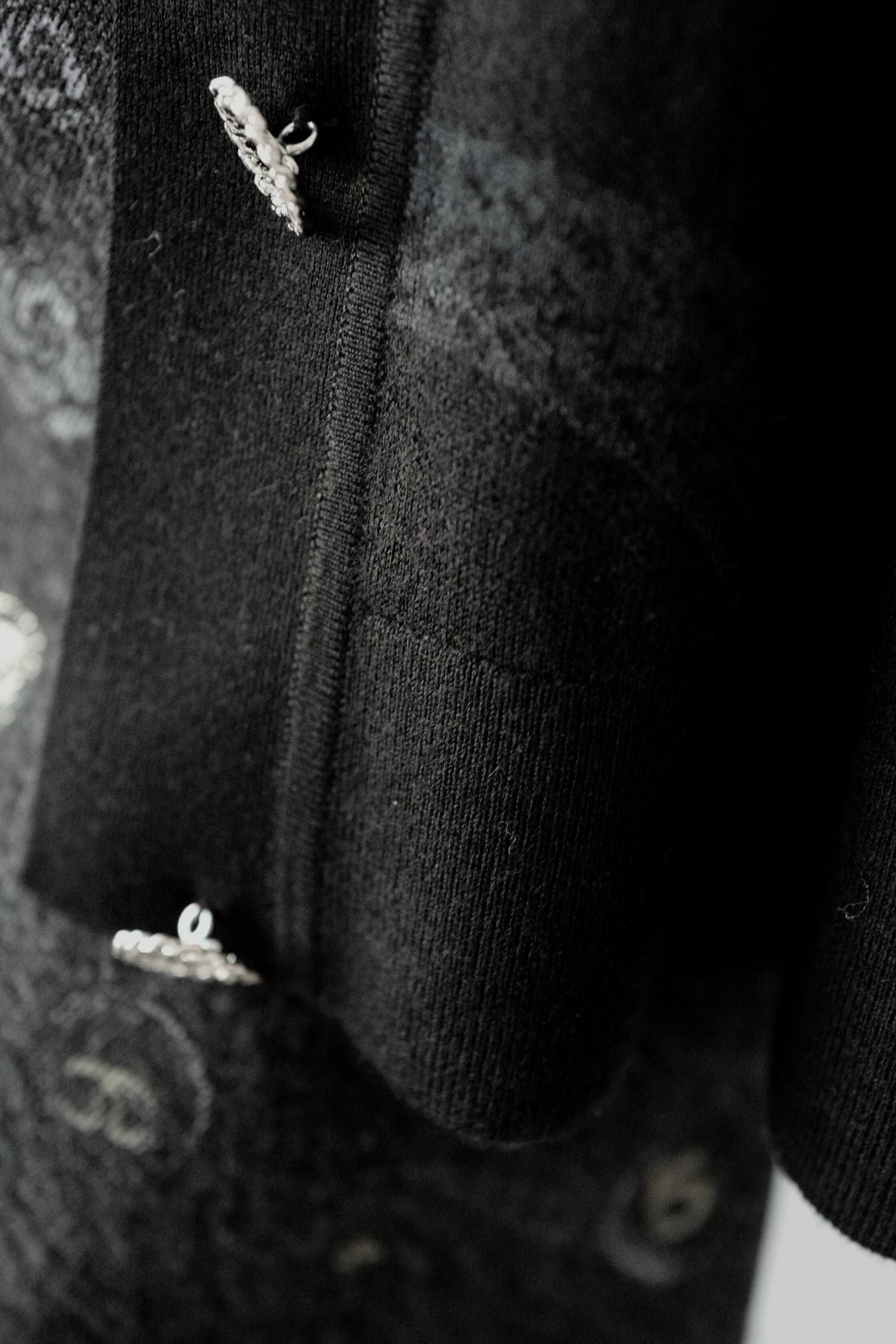 Hermès Palefroi Double Face Knit Cardigan Noir Cashmere Silk Size 36