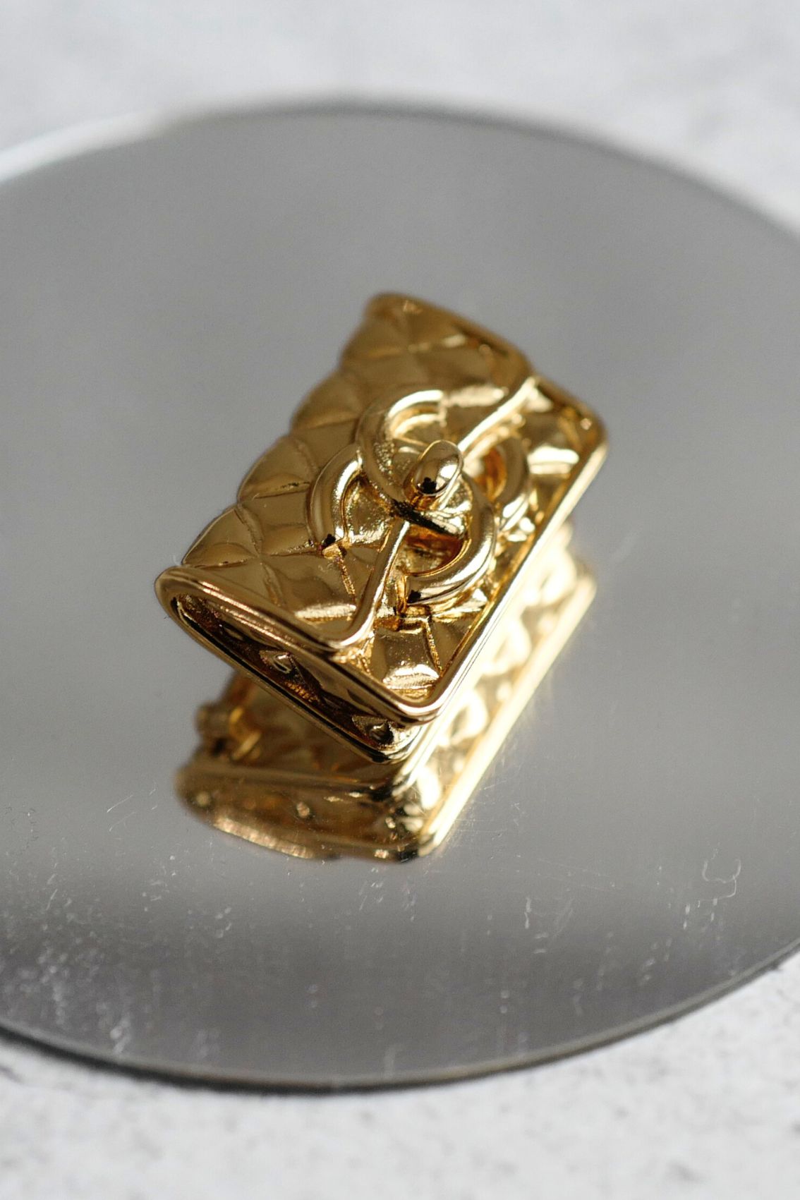 CHANEL Brooch B23K Matelasse bag motif Gold Metal BNIB NEW