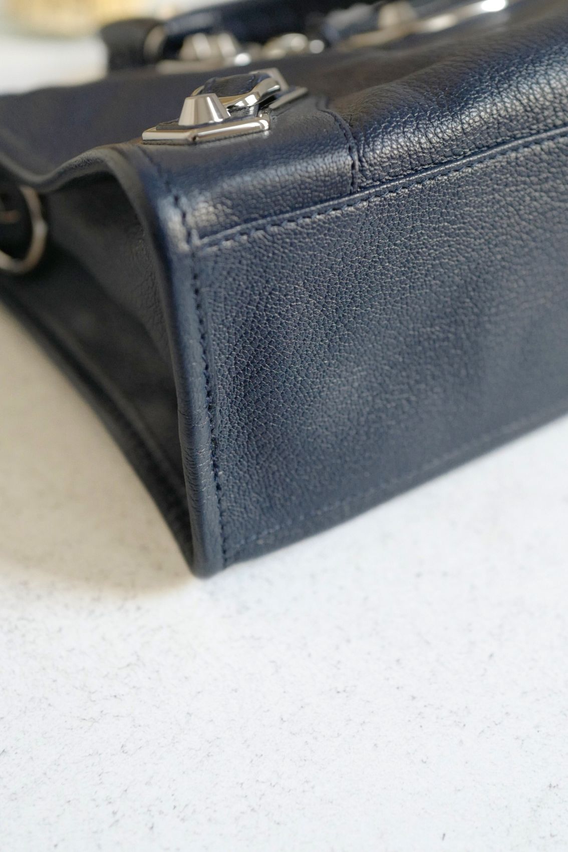 Balenciaga city small in Navy Silver Hardware