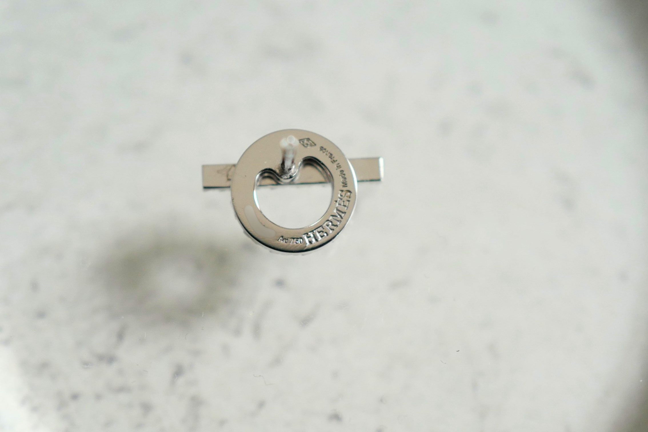 BNIB Hermes Finesse Earrings White Gold With Diamonds $11K Retail