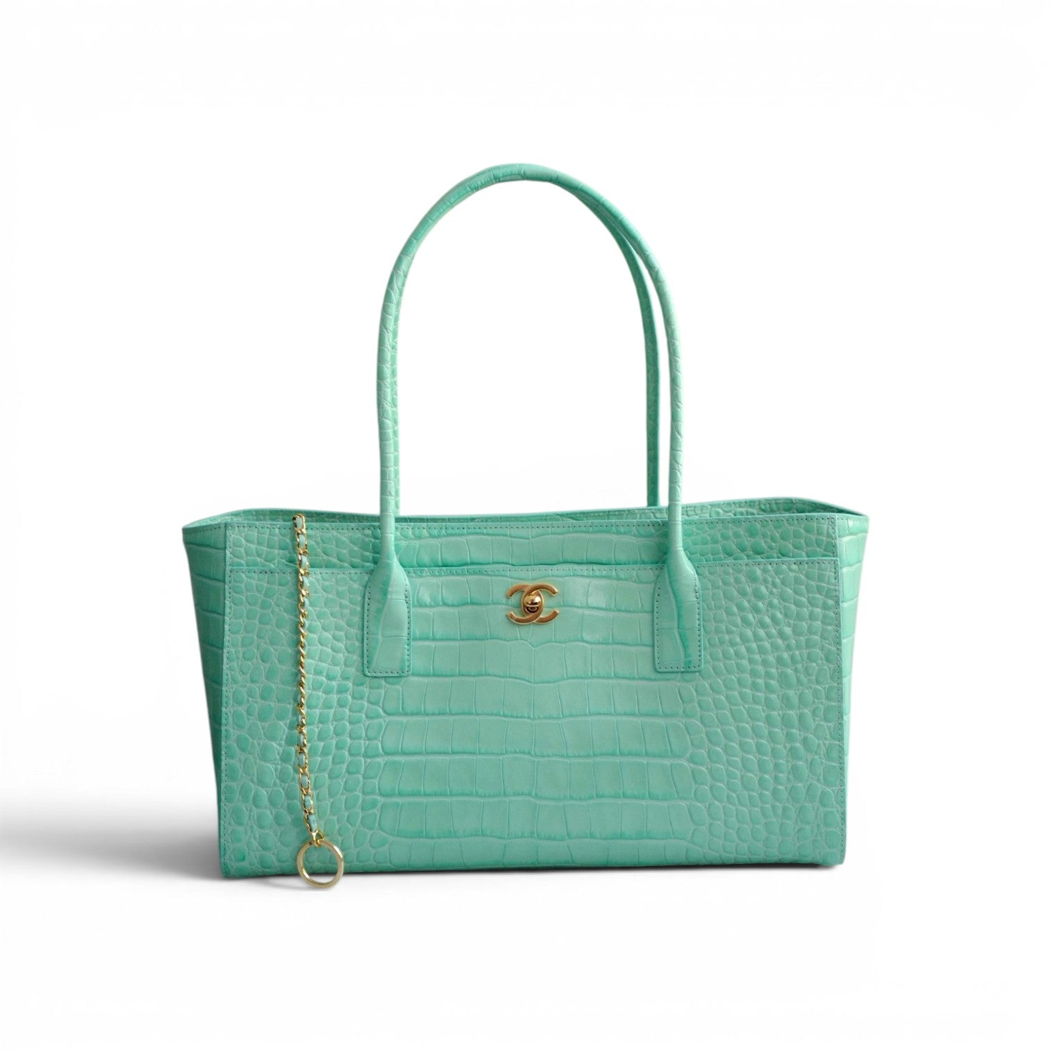 Chanel 26S Matthieu Blazy's Small Tote Green Crocodile Embossed Calfskin GHW