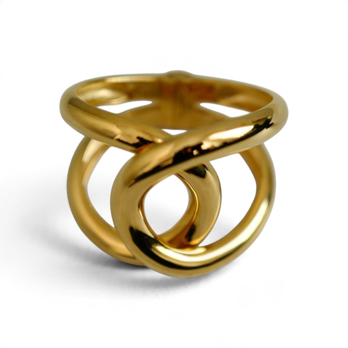 NEW Chanel 26K Cuff Bracelet Metal Gold Interlocking CC Logo