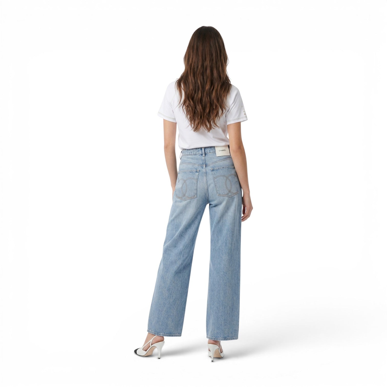 Chanel Métiers d’Art 2026 Matthieu Blazy Denim Blue Jeans Pants Size 36