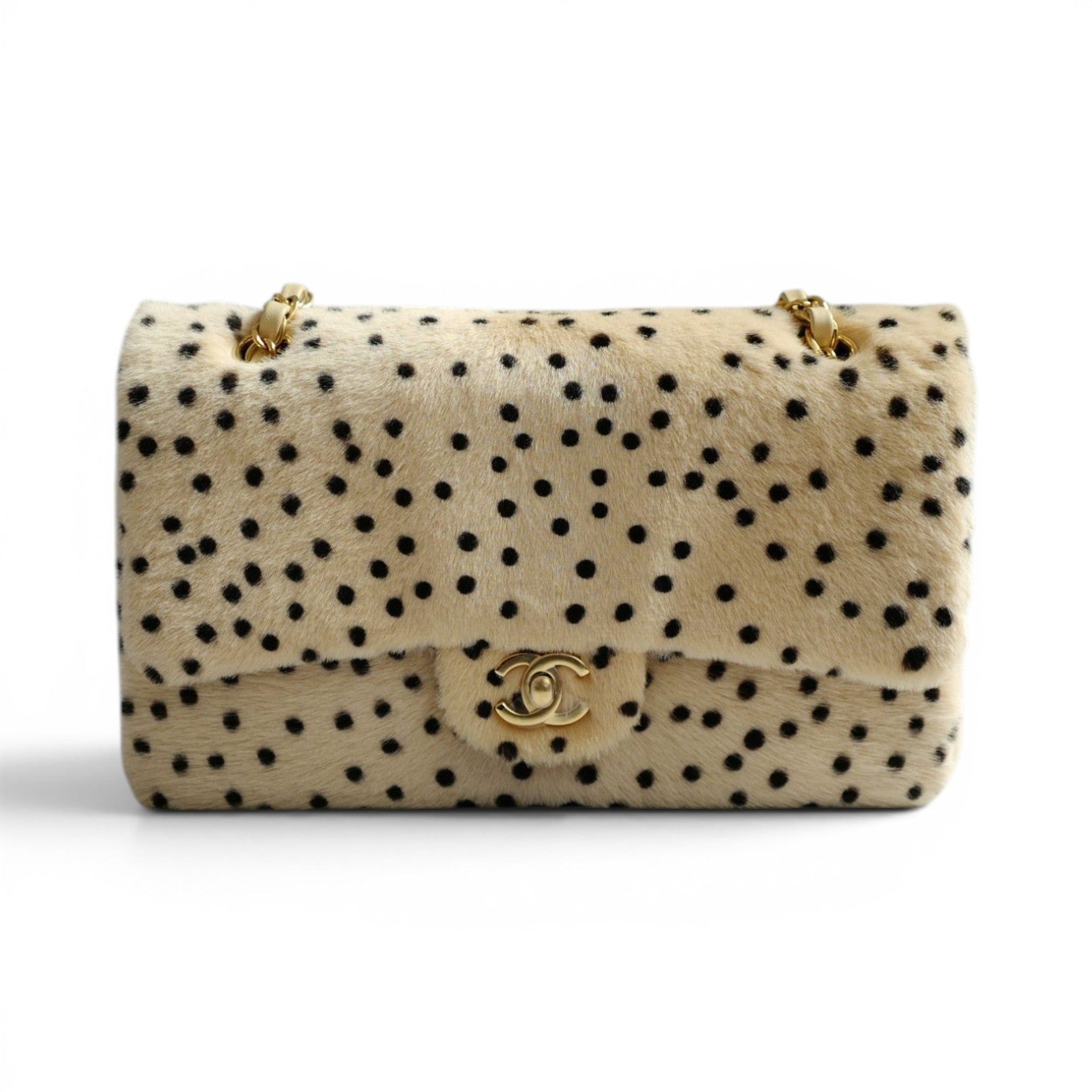 Chanel 26A Métiers d’Art Classic Flap Leopard Pony Lambskin Light Beige & Black