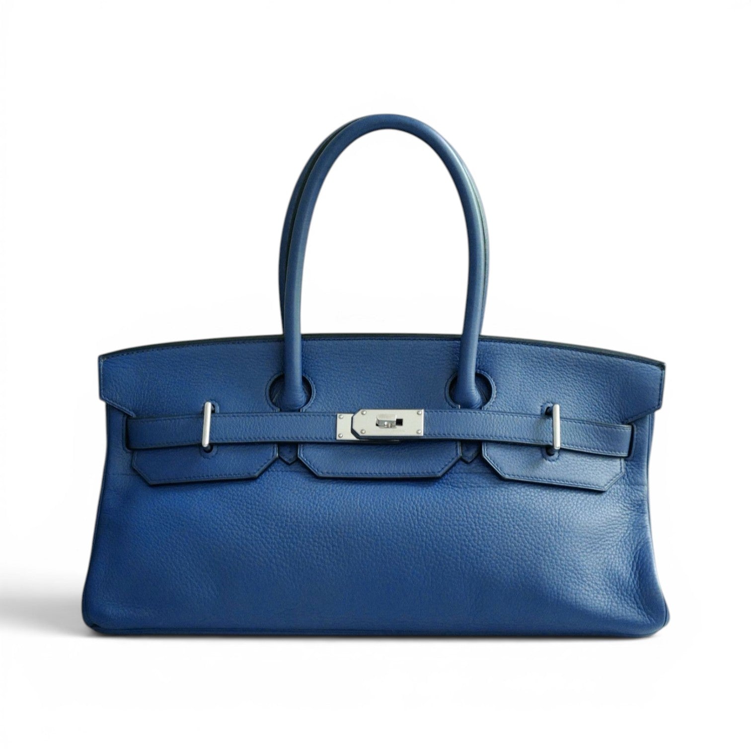 Hermes Birkin Shoulder 42 Blue Sapphire Clemence Leather PHW - Preowned