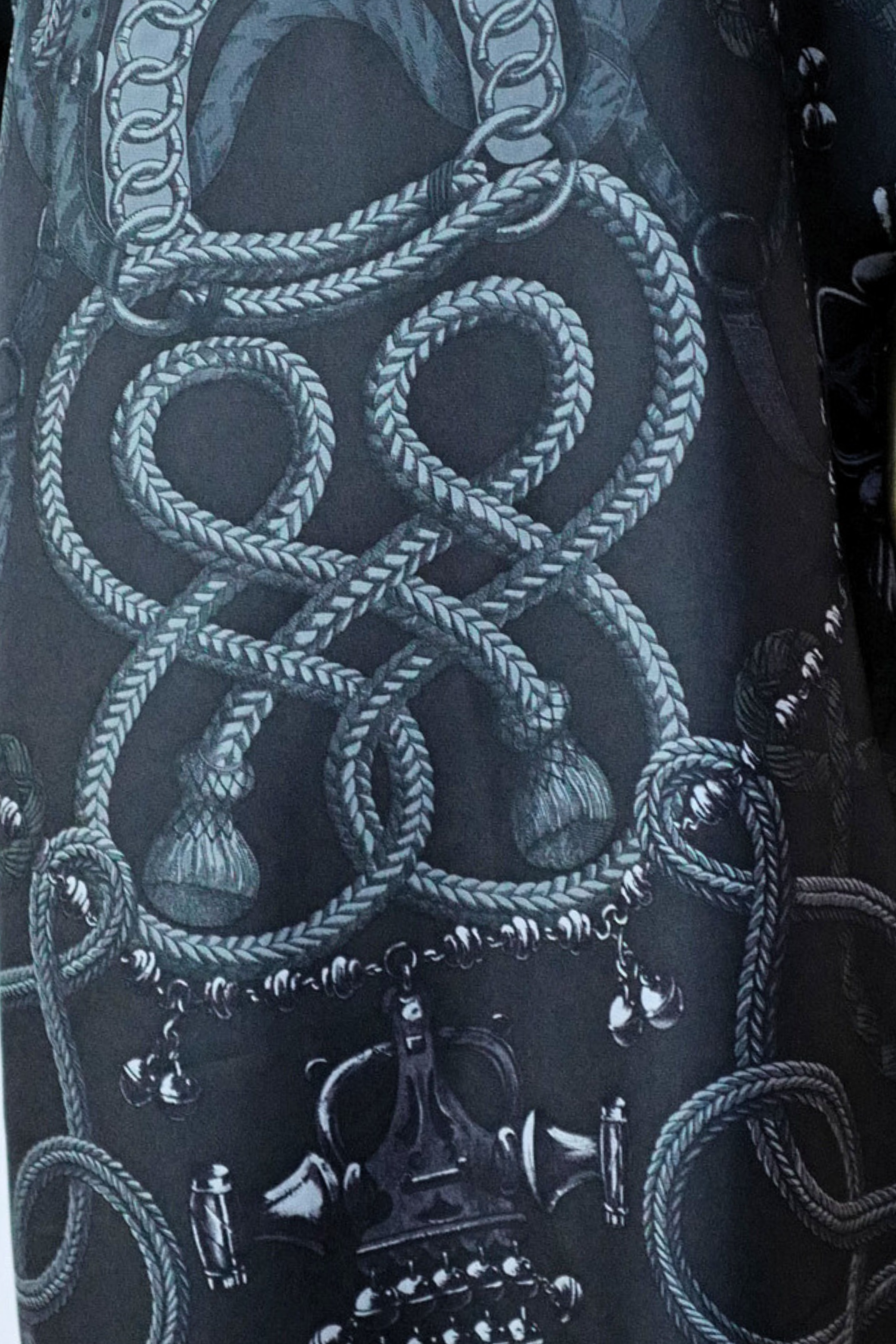 NEW Hermès "Palefroi Remix" Twillaine Tunic Short Dress Gris Charbon Size 36