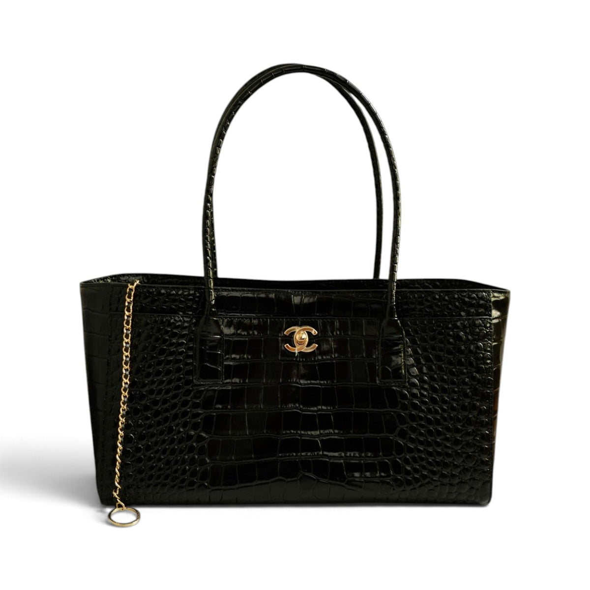 NEW Chanel 26K Matthieu Blazy's Small Tote Black Crocodile Embossed Calfskin GHW