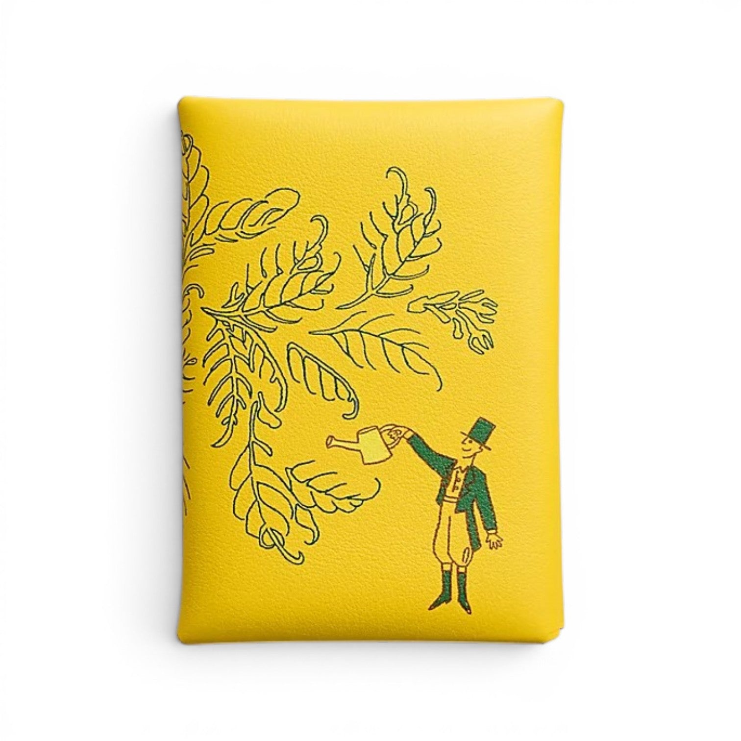BNIB Limited Edition Hermès Calvi Duo Compact Card Holder Jaune De Naples PHW