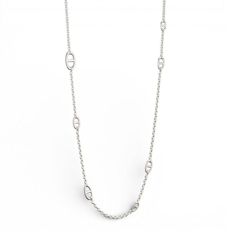 Hermès Farandole Long Necklace 120 Sterling Silver