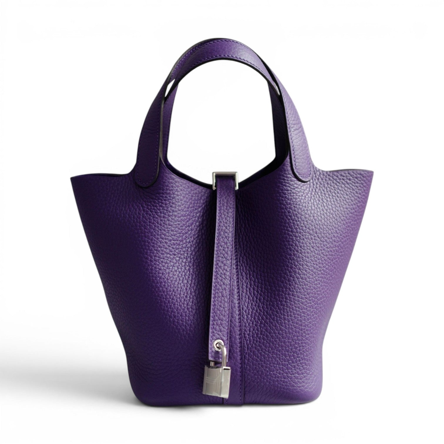 BNIB Hermes Picotin 18 Purple Clemence Leather Palladium Hardware G Stamp
