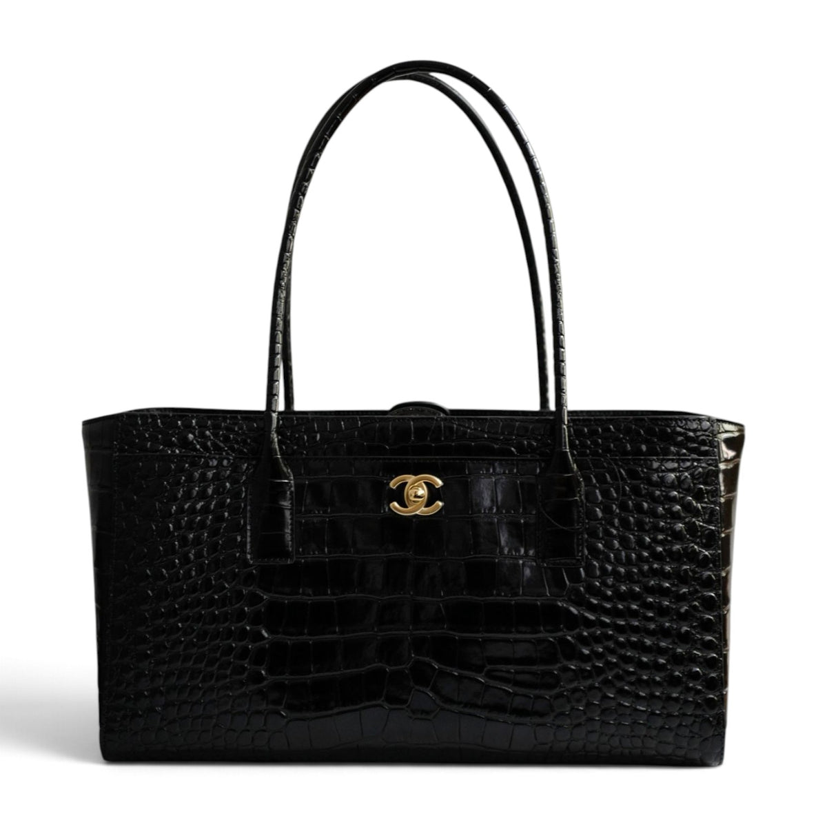 NEW Chanel 26K Small Tote Black Crocodile Embossed Calfskin GHW Matthieu Blazy's