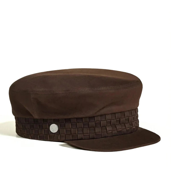 NEW Hermes Casquette Femme Giulietta in Marron Ebene Size 57 Hat $1600