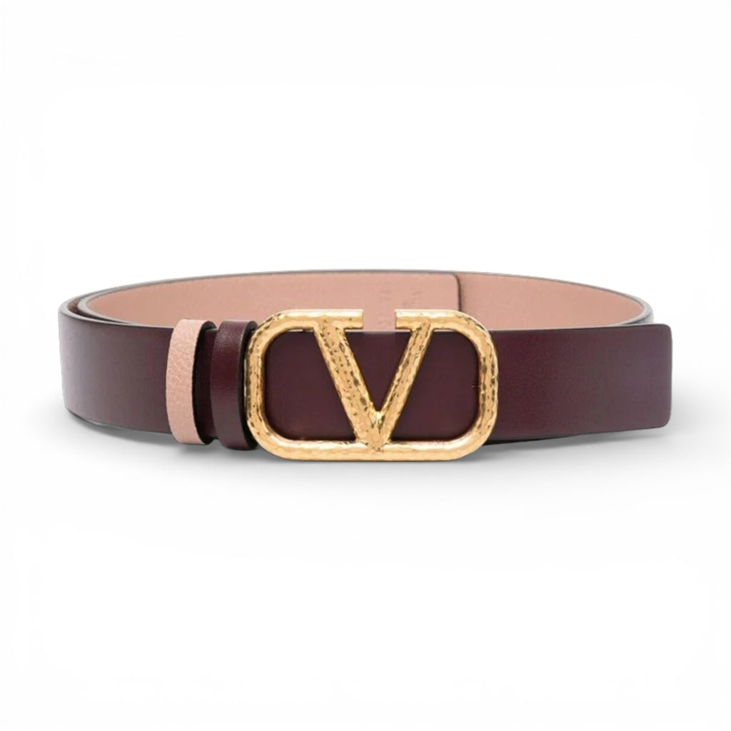 Valentino Vlogo Hammered Buckle Reversible Wide Signature  display picture 2