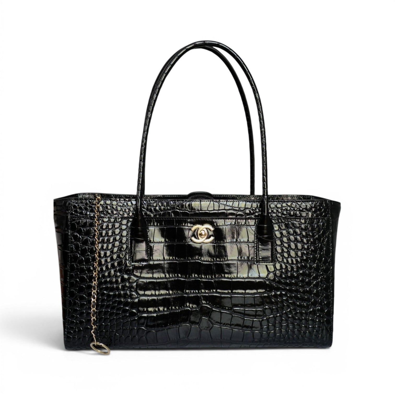 Chanel 26S Matthieu Blazy's Small Tote Black Crocodile Embossed Calfskin GHW