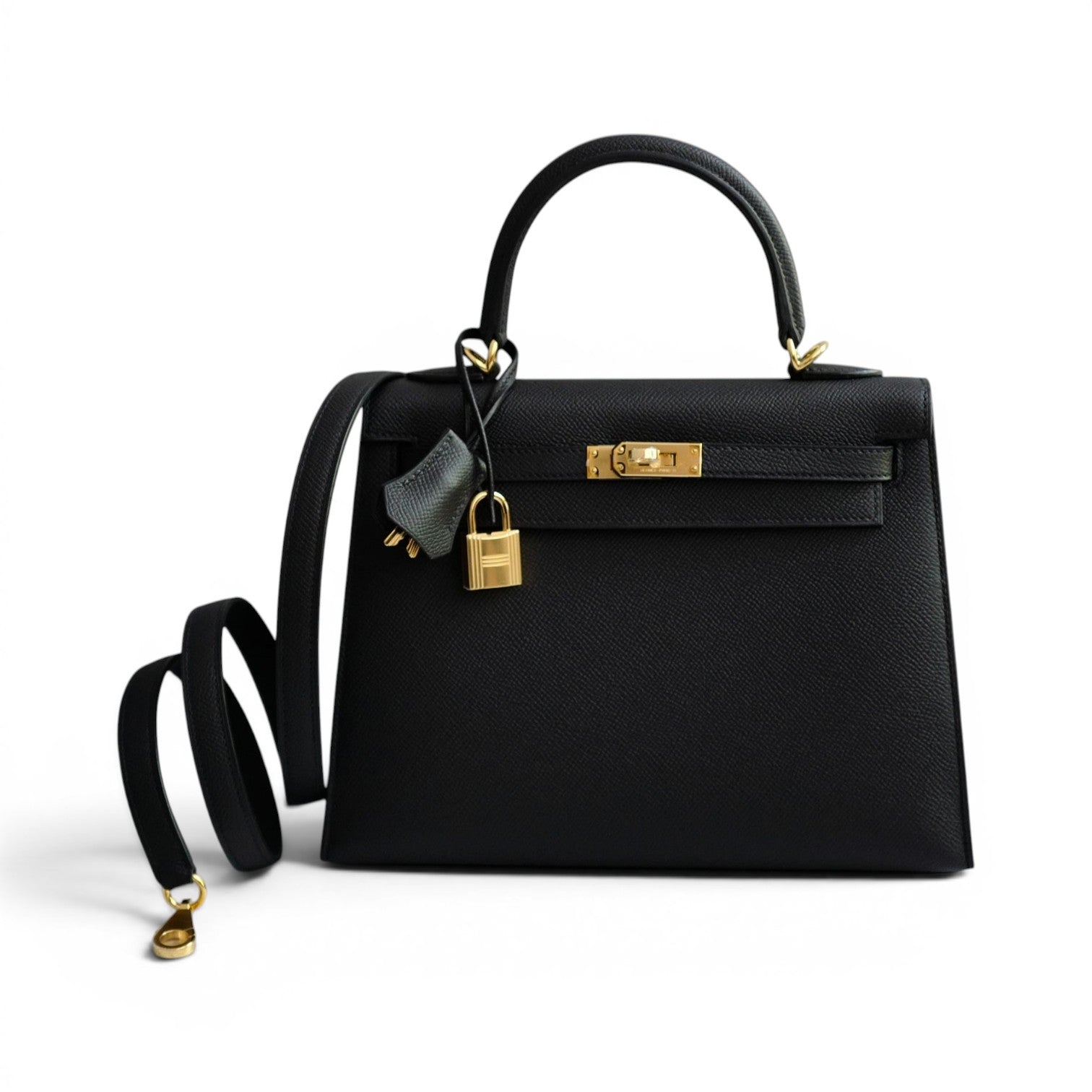 Hermès Kelly 25 Black Epsom Sellier Gold Hardware G Stamp 2026