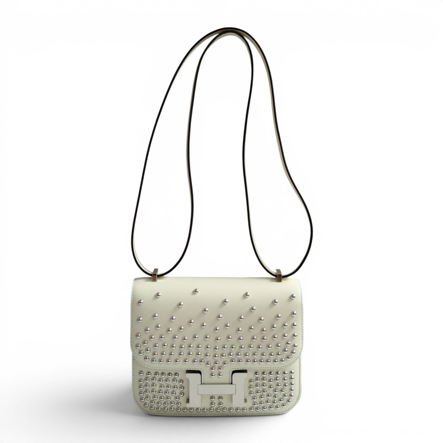 BNIB Hermes Mini Constance 18 Miroir Cloute Cream Calfskin So PHW G Stamp 2026