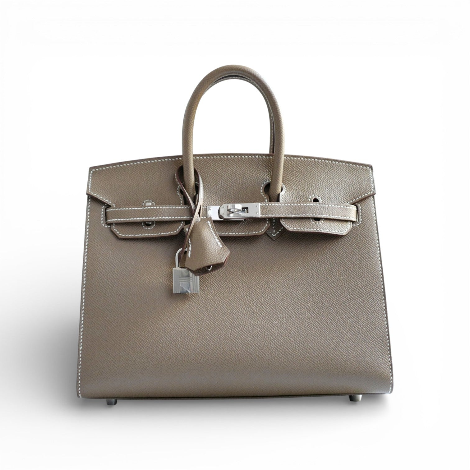 Hermès Birkin 25 Etoupe Epsom Sellier Palladium Hardware