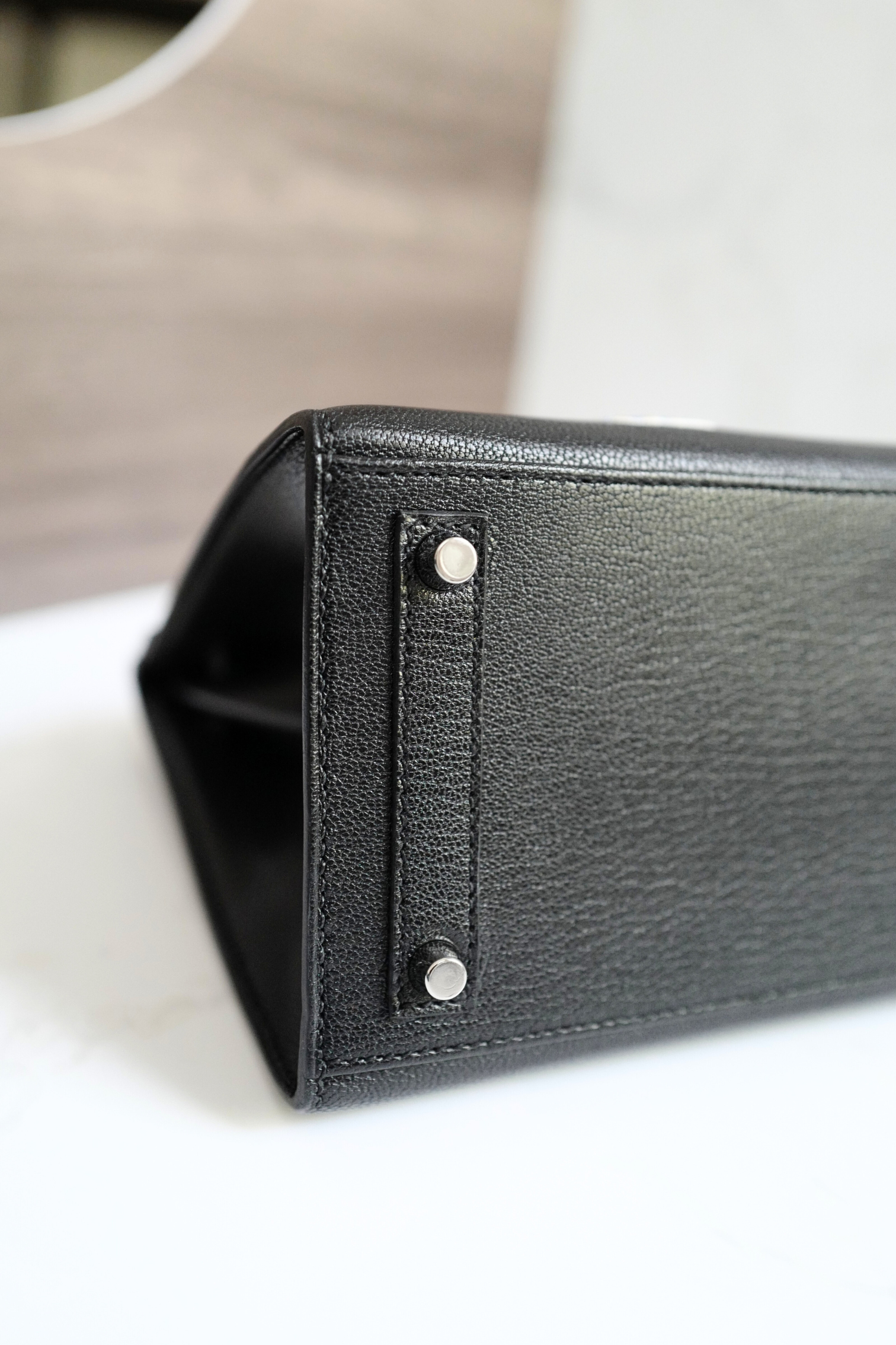 BNIB Hermes Birkin 20 Sellier Bouclerie Moderne Black Chèvre Palladium Hardware