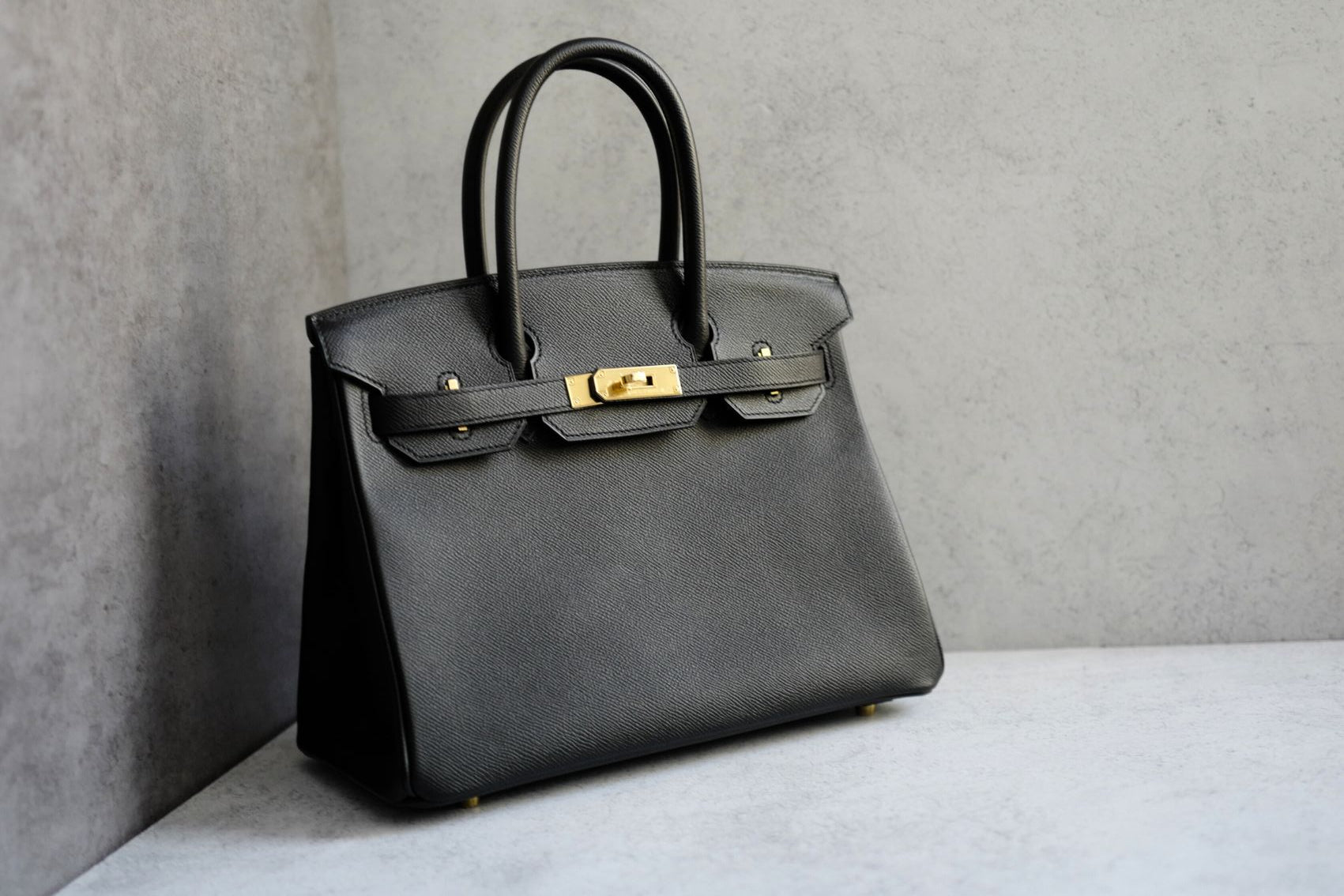 Hermès Birkin 30 Black Epsom Leather Gold Hardware D Stamp 2019