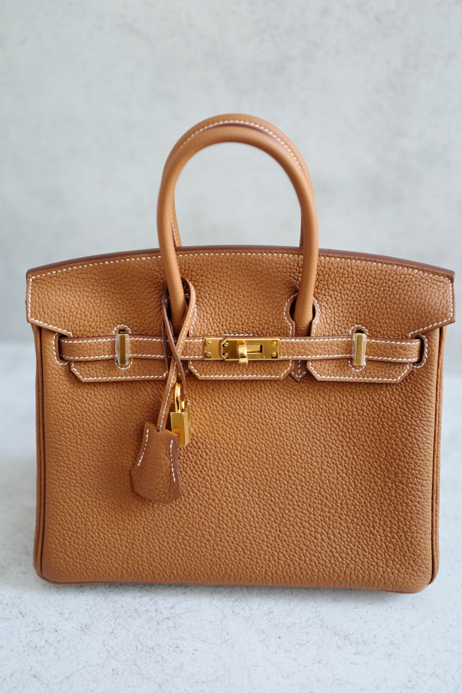 Hermes Birkin 25 Gold Togo Leather Gold Hardware W Stamp 2024