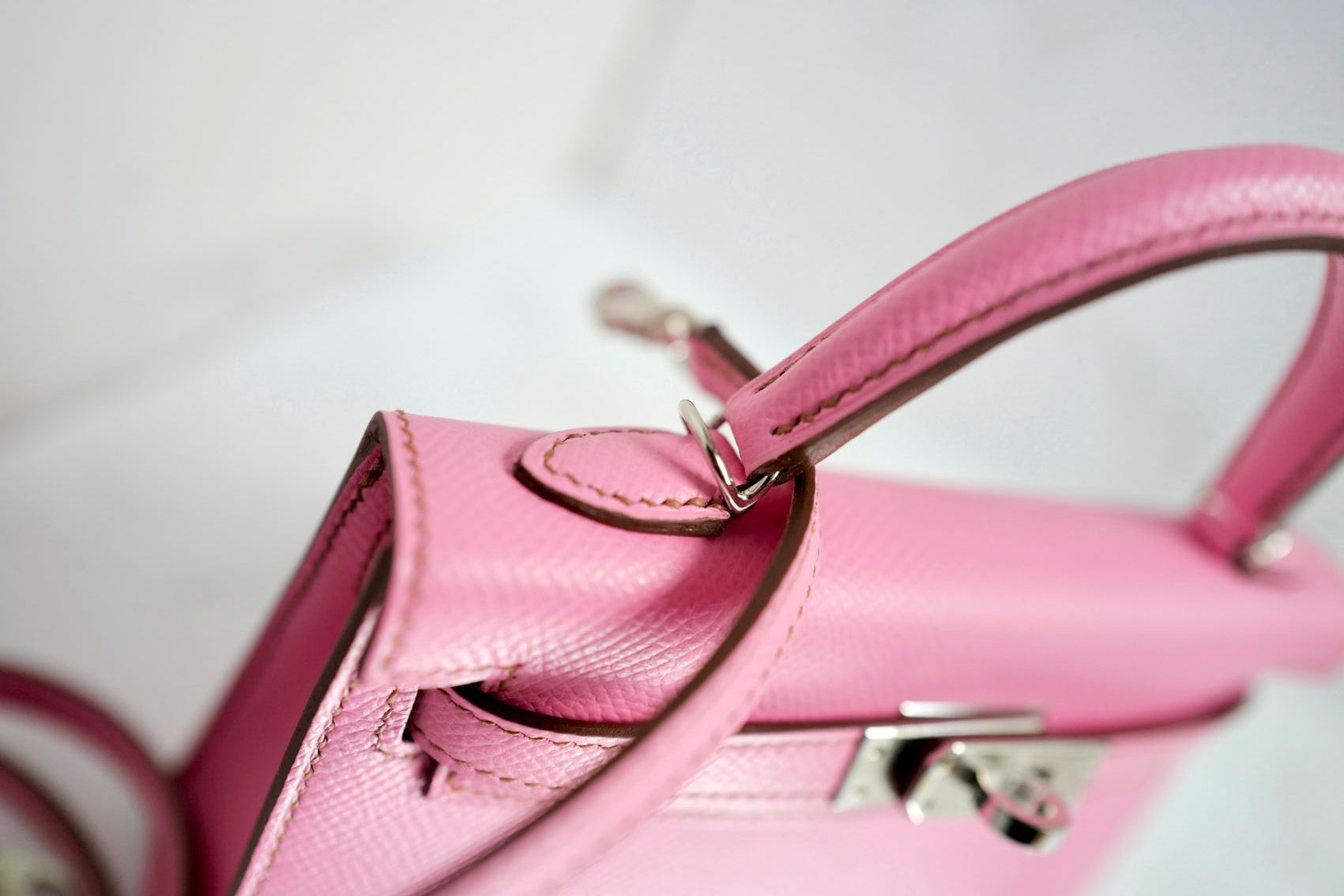 Hermès Kelly 20 5P Bubblegum Pink Epsom Leather Palladium Hardware