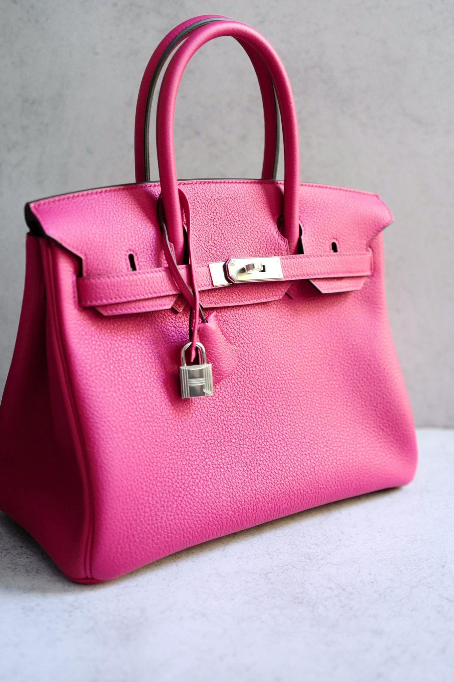 Hermès Birkin 30 Rose Mexico Togo Leather Palladium Hardware K Stamp