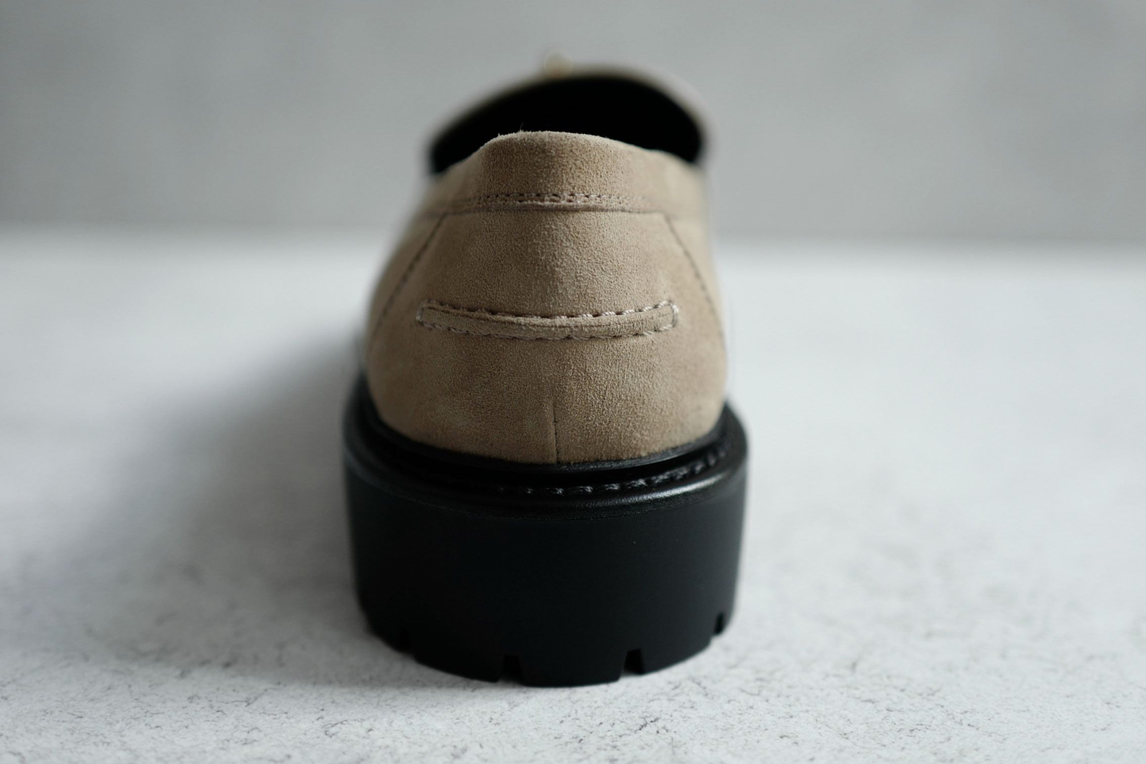 Hermes Shoes Icone Loafers Suede Beige Sable Size 38.5