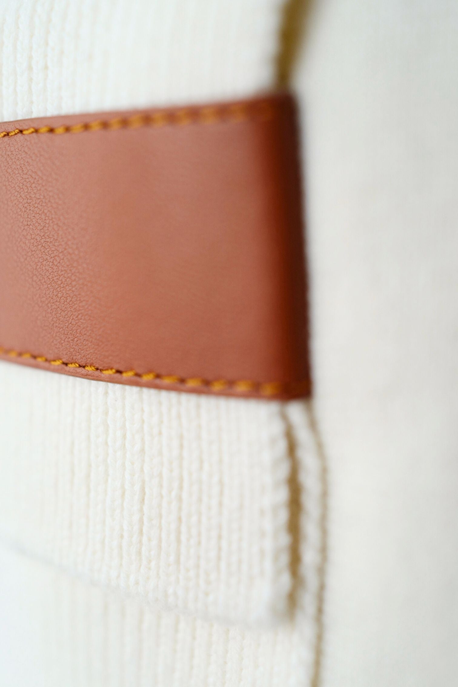 Hermès Woman Outdoor Jacket with Pockets Blanc Naturel Compact Knit Size 34