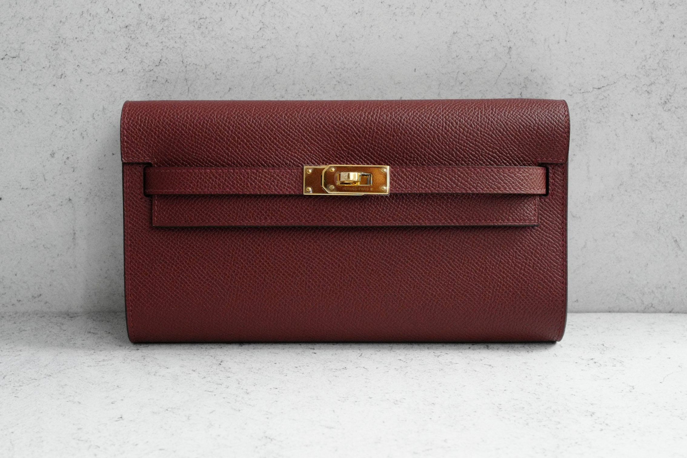 Hermès Kelly Classique To Go Wallet Rouge H Epsom Calfskin GHW G Stamp