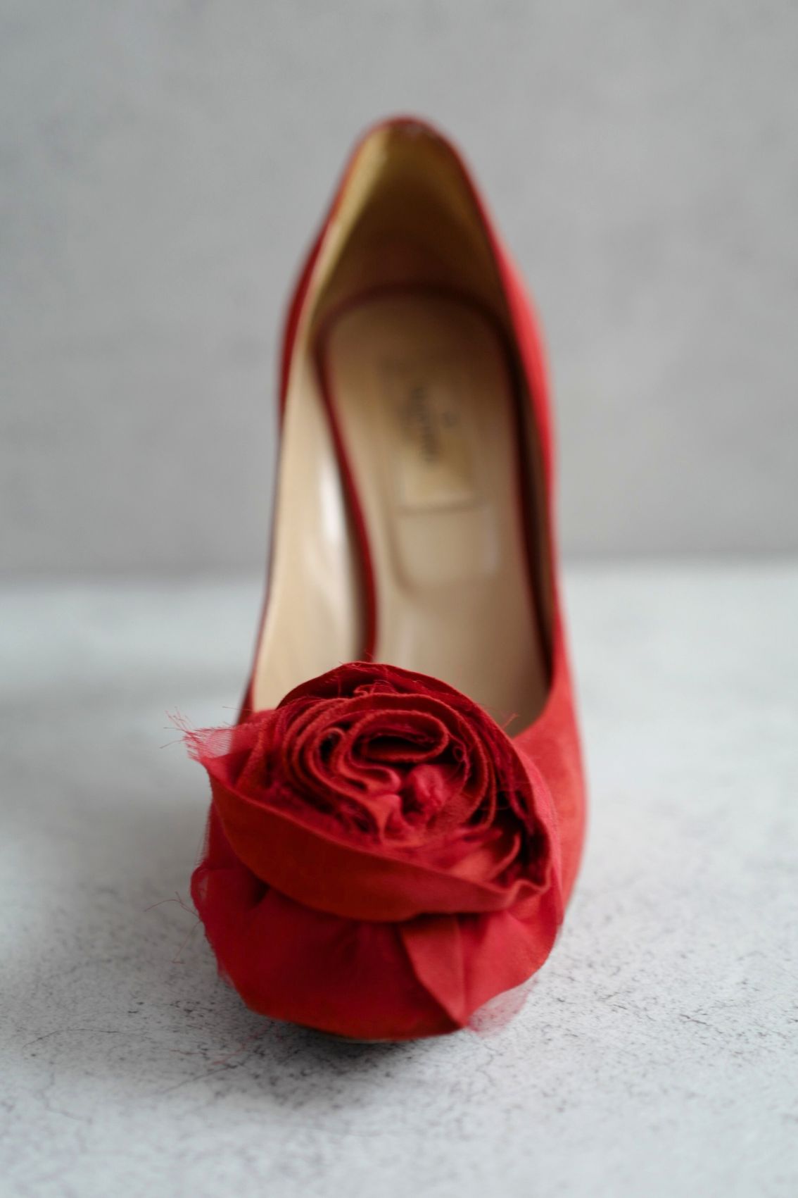 Preloved Valentino Heels Red Rose size 37 in Red