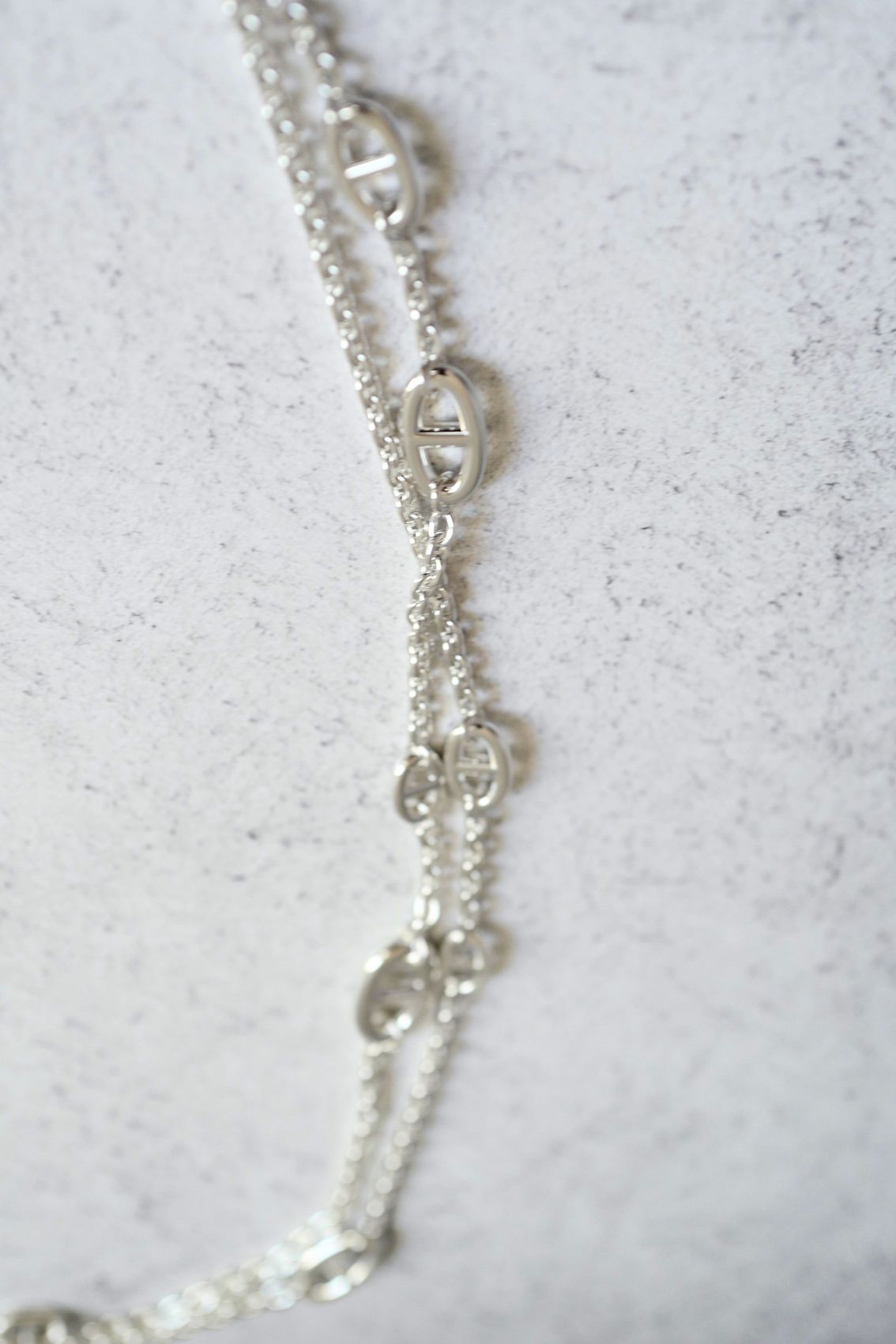 Hermès Farandole Long Necklace 160 Sterling Silver