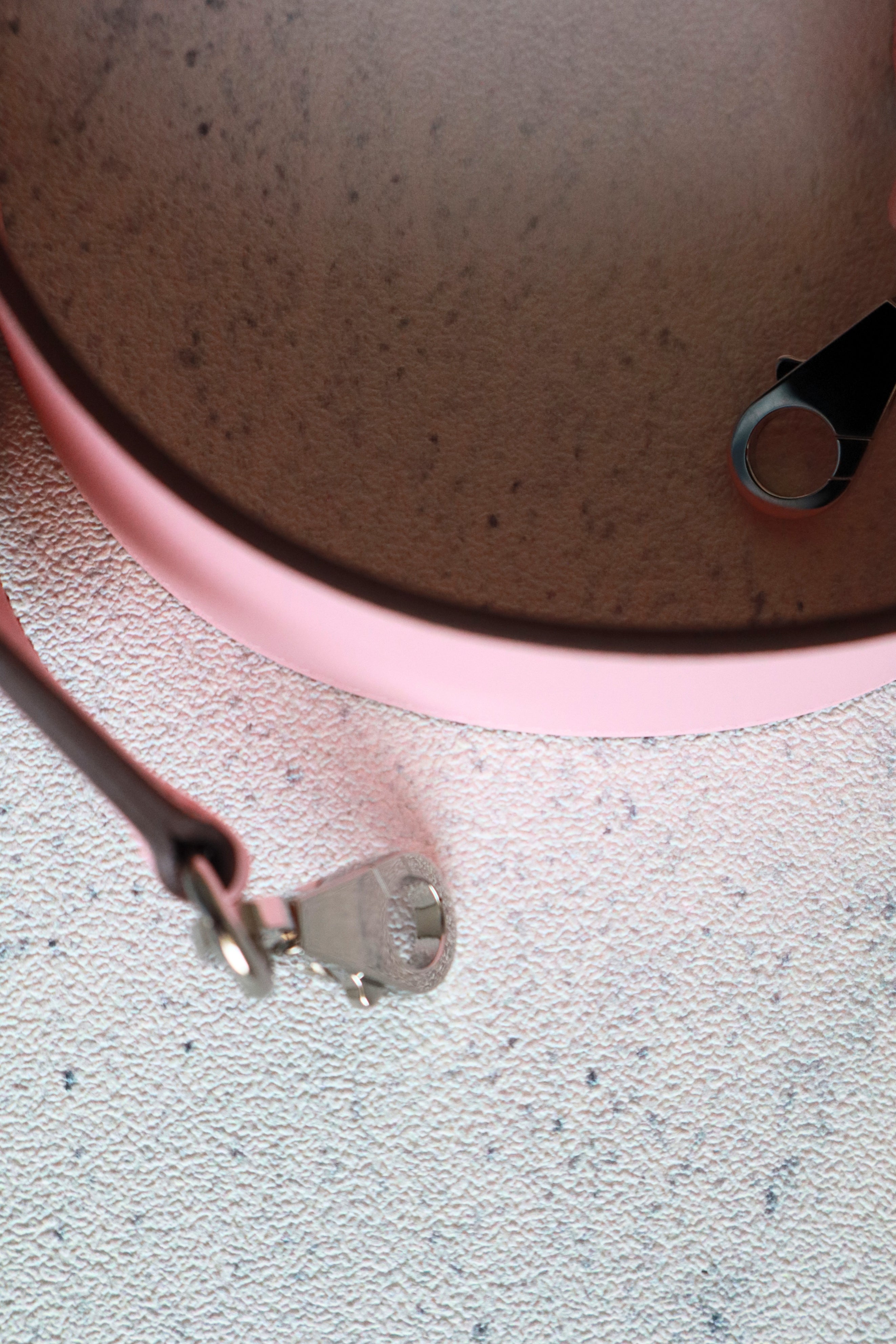 NEW Hermes Kelly Pocket Bag Strap Rose Sakura/Craie Swift Epsom Calfskin 85 cm