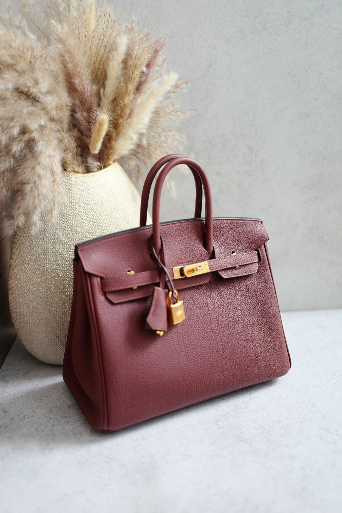 Hermes Birkin 25 Rouge H Togo Leather Gold Hardware K Stamp 2025