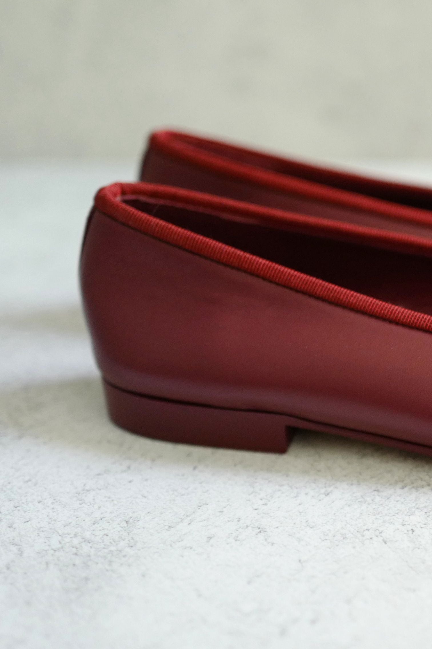 Chanel 26S Matthieu Blazy's Ballet Flats Burgundy Pink Lambskin Size 36C