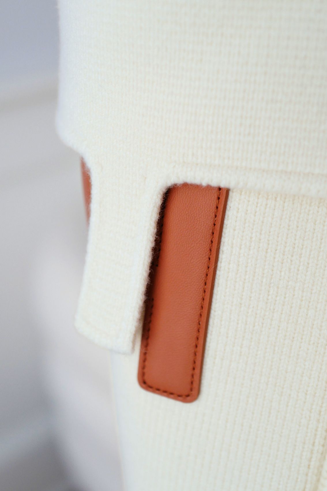 Hermès Blousson Cardigan Blanc Naturel Wool Knit Size 38