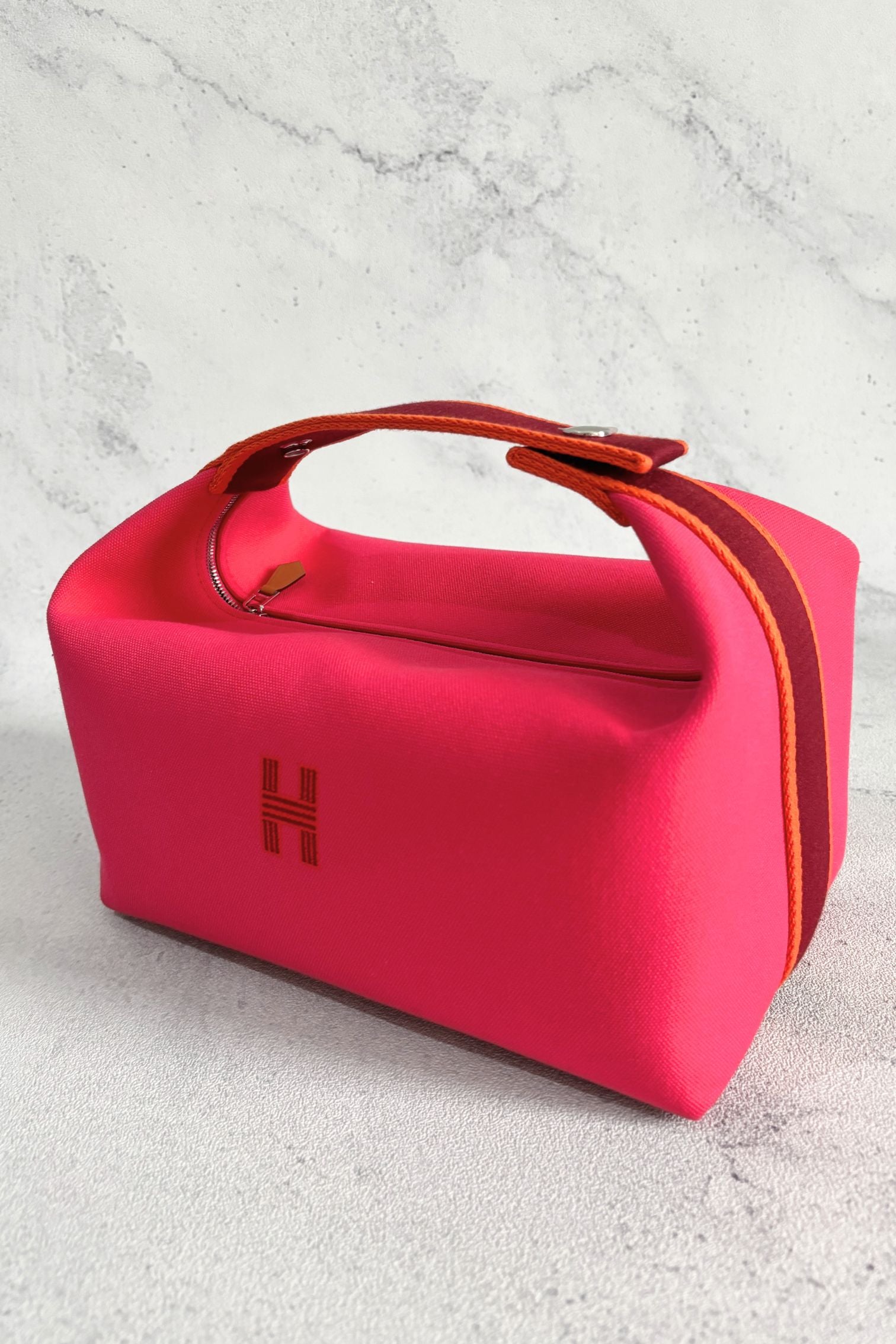 NEW Hermes Bride a Brac Case Large Model Hibiscus 100% Cotton