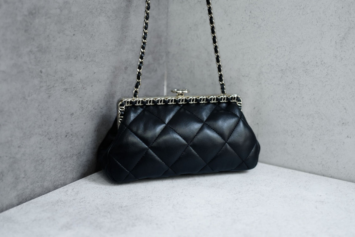 BNIB Chanel 24P Clutch On Chain Lambskin With CC Champagne Gold Hardware