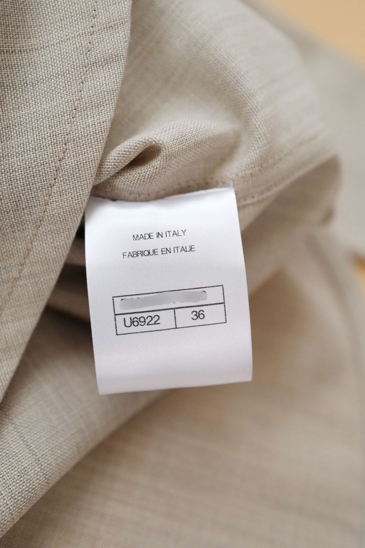 NEW Chanel 26K Women Shirt Wool Tailored Mushroom Beige Size 36