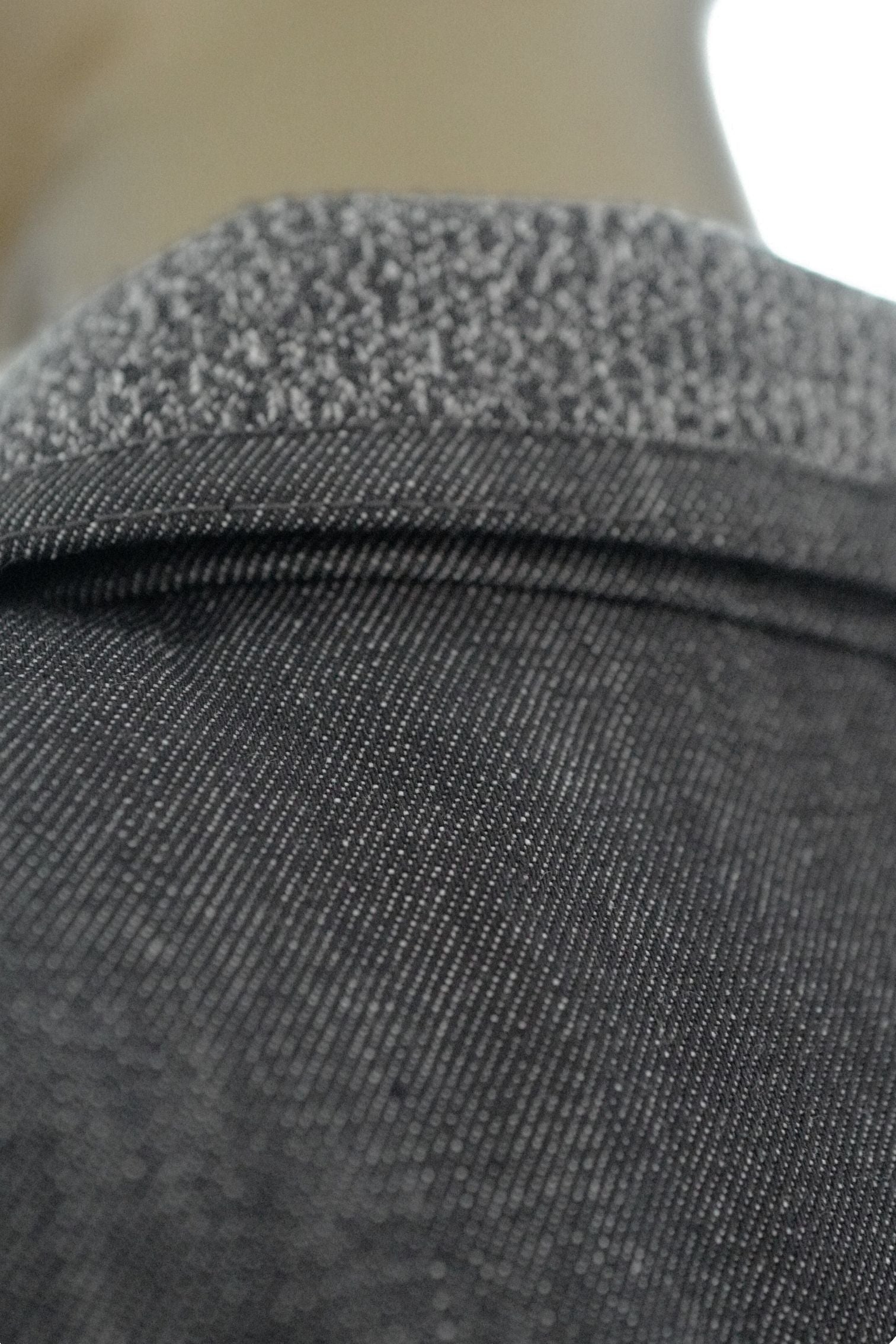 Hermès Sleeveless Vest Jacket Natural Pigment Denim Gris Carbone Size 38