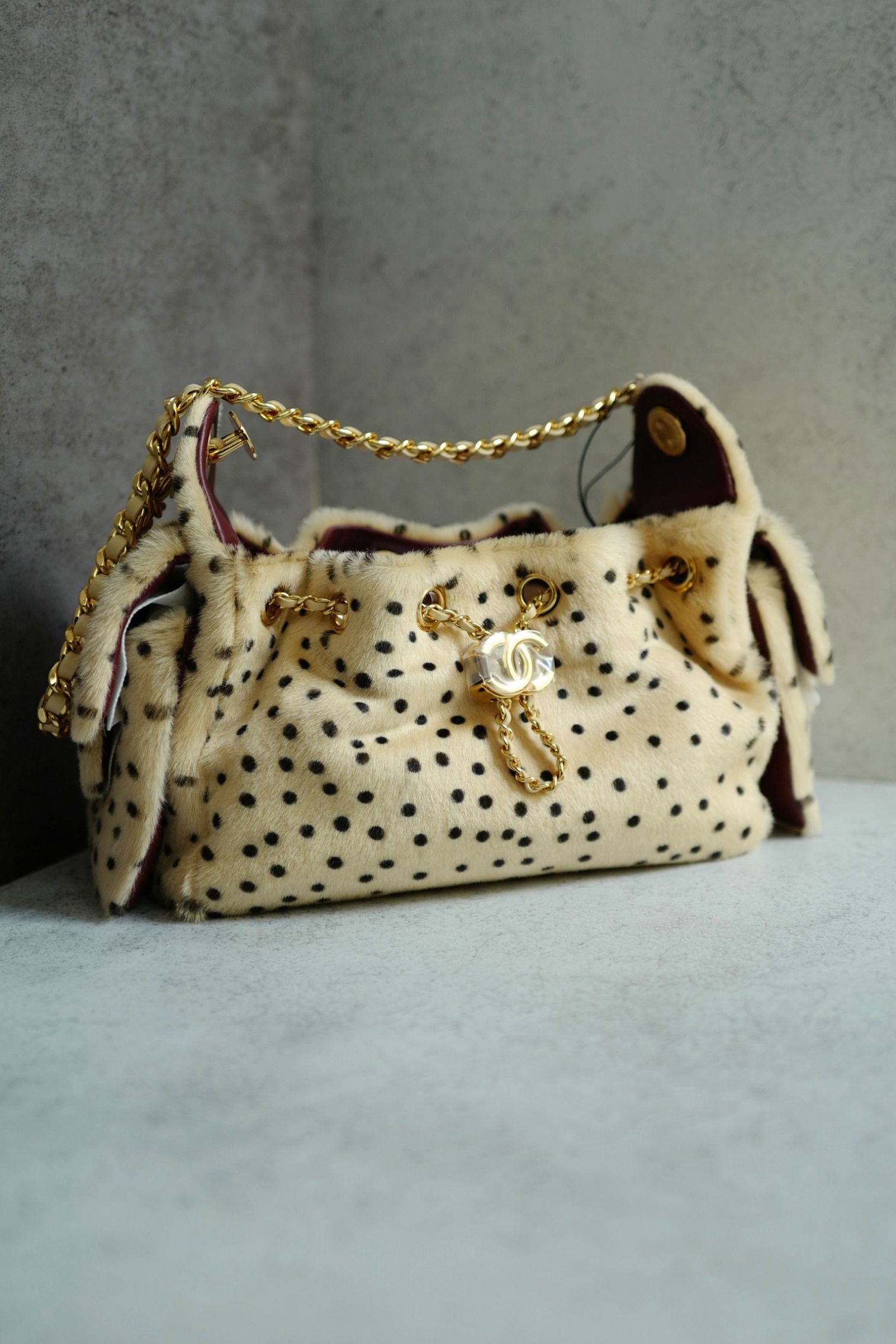 NEW Chanel 26A Mini Hobo Leopard Matthieu Blazy Light Beige & Black GHW