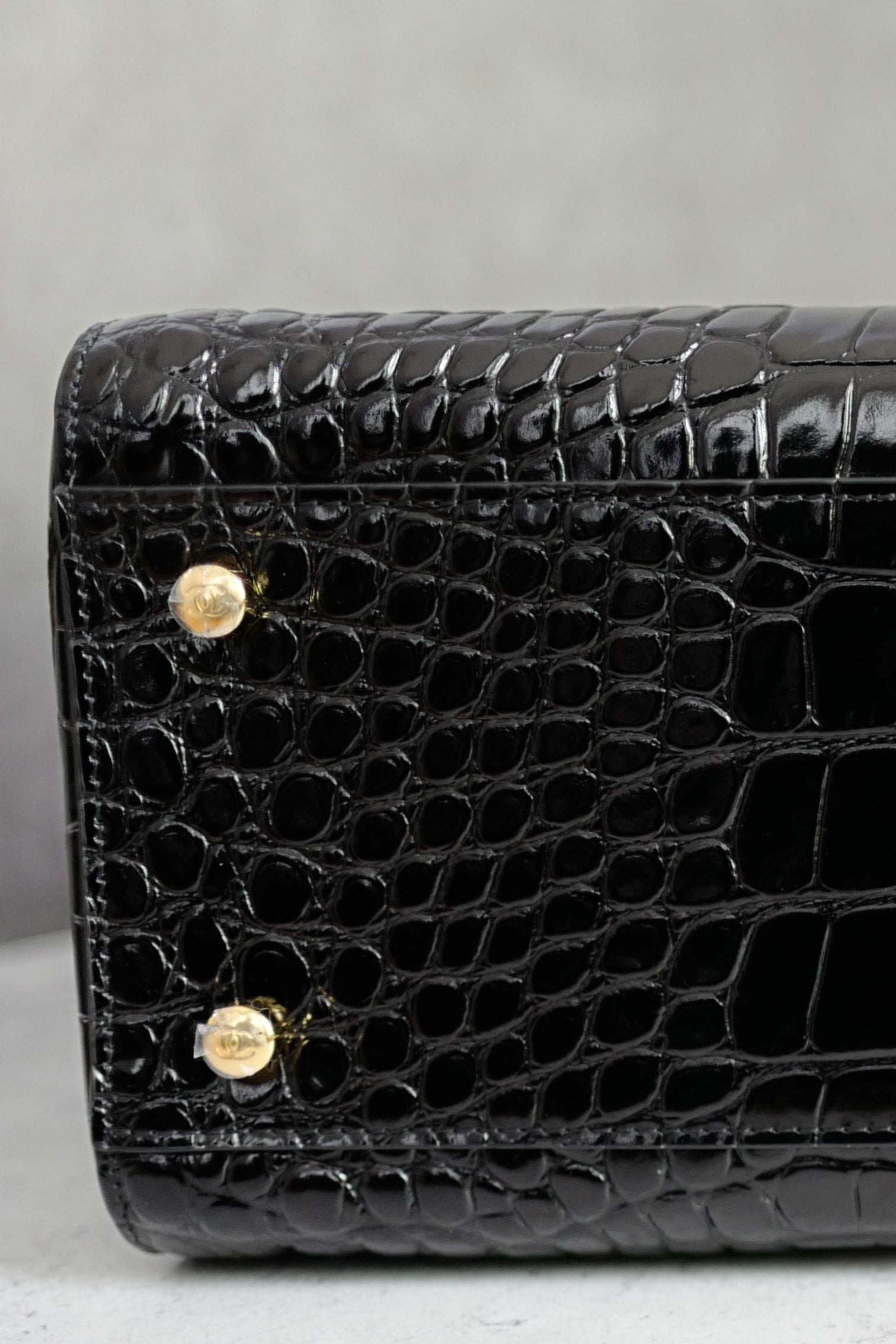 Chanel 26S Matthieu Blazy's Small Tote Black Crocodile Embossed Calfskin GHW