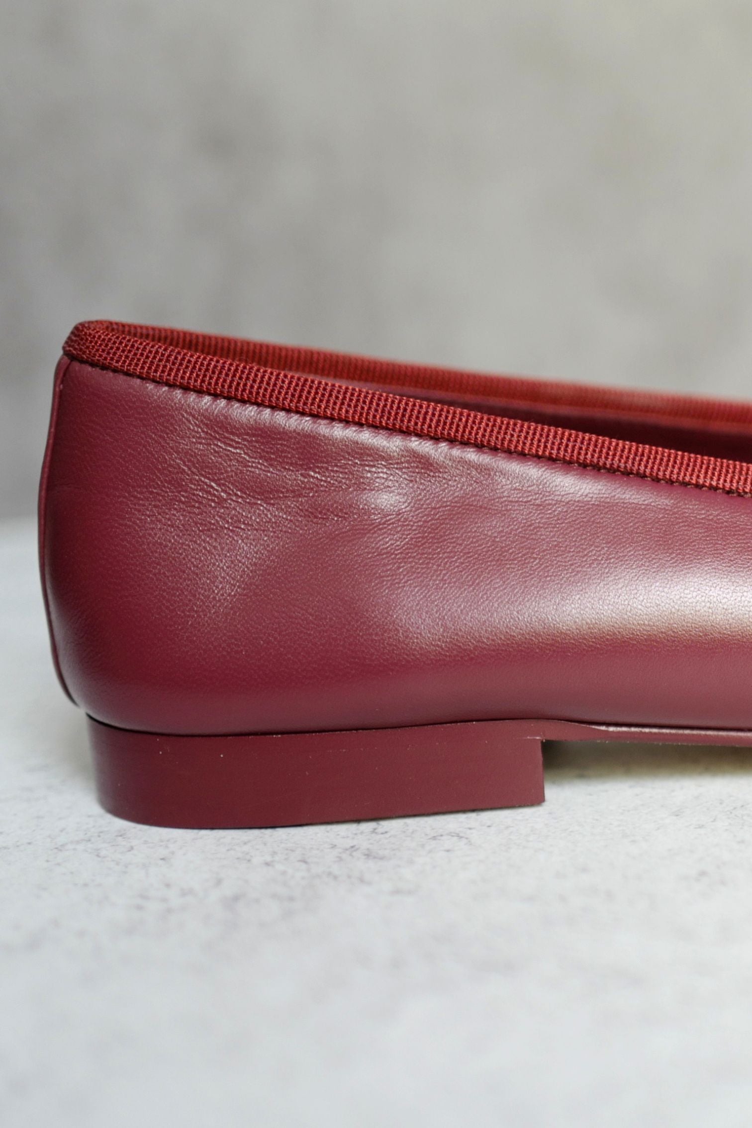 Chanel 26S Matthieu Blazy's Ballet Flats Burgundy Pink Lambskin Size 38
