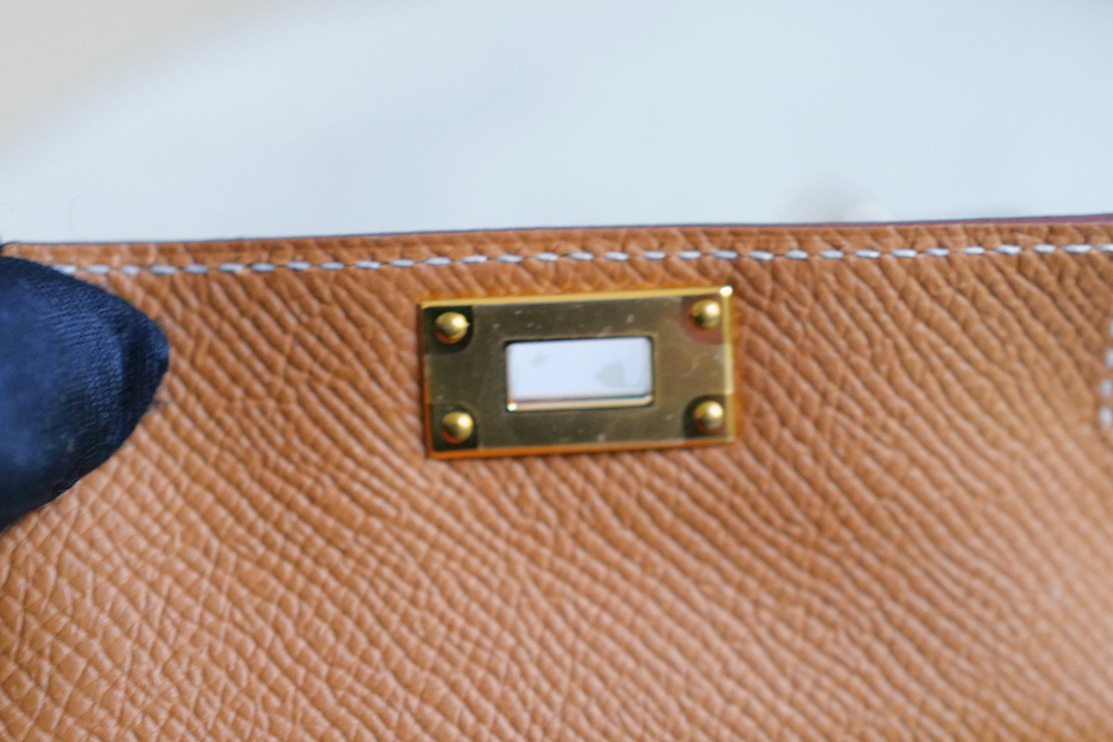 Hermès Kelly Pocket Bag Strap Naturel/Sable/Gold Swift Epsom Calfskin 105 mm