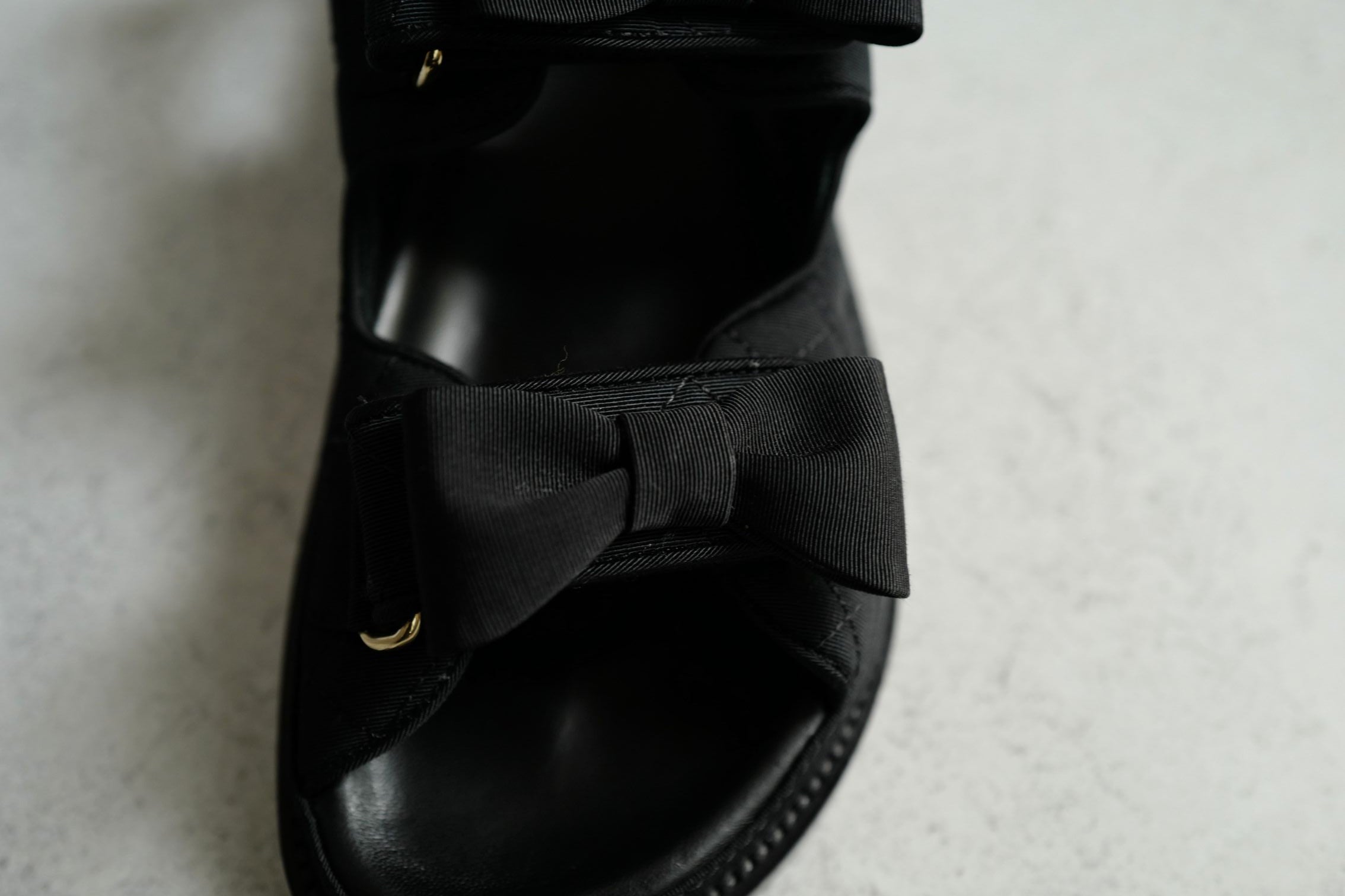 BNIB Chanel Dad Sandal CC Crystals In Black With Bows Size 38 - Limited