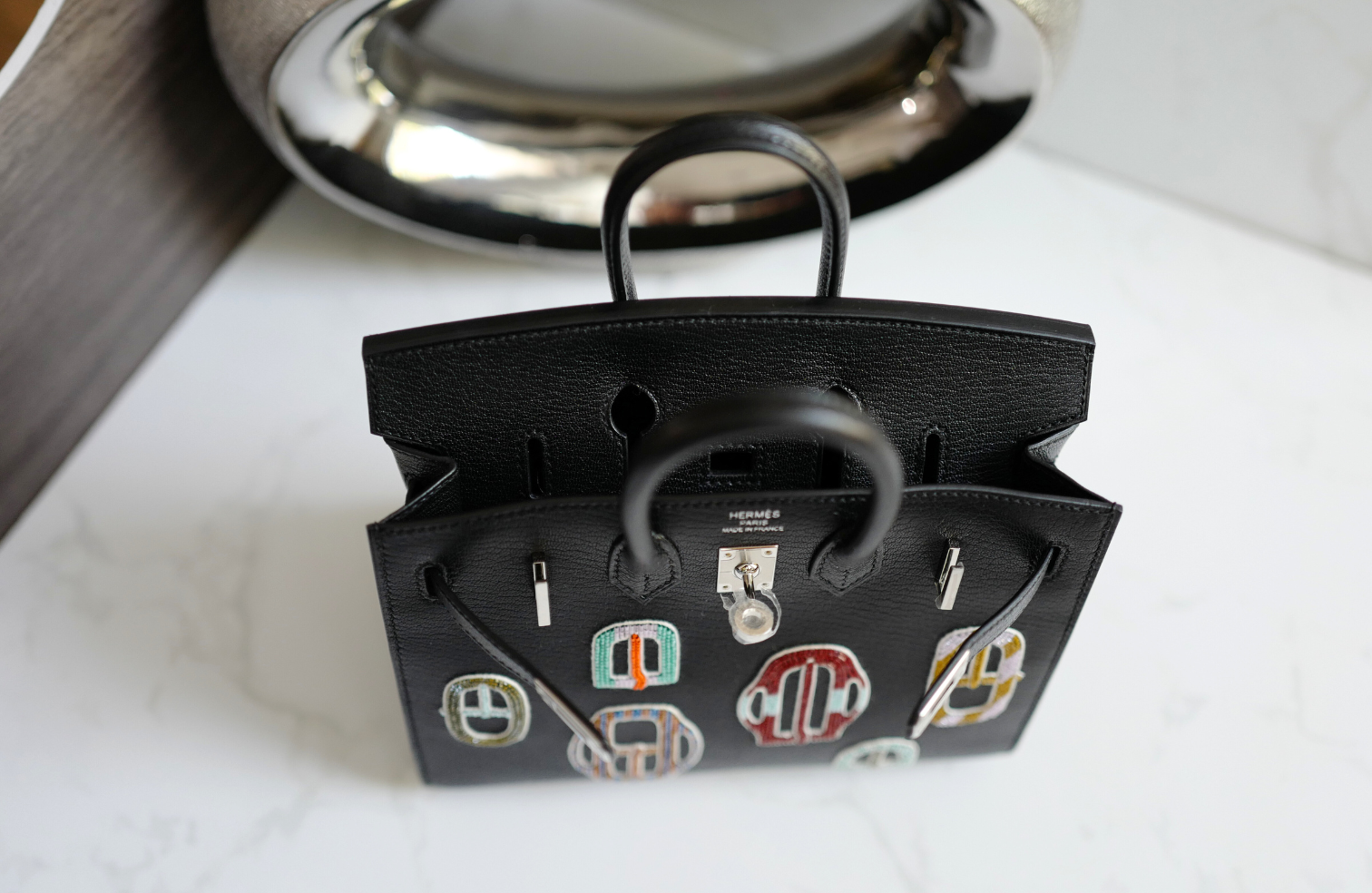 BNIB Hermes Birkin 20 Sellier Bouclerie Moderne Black Chèvre Palladium Hardware