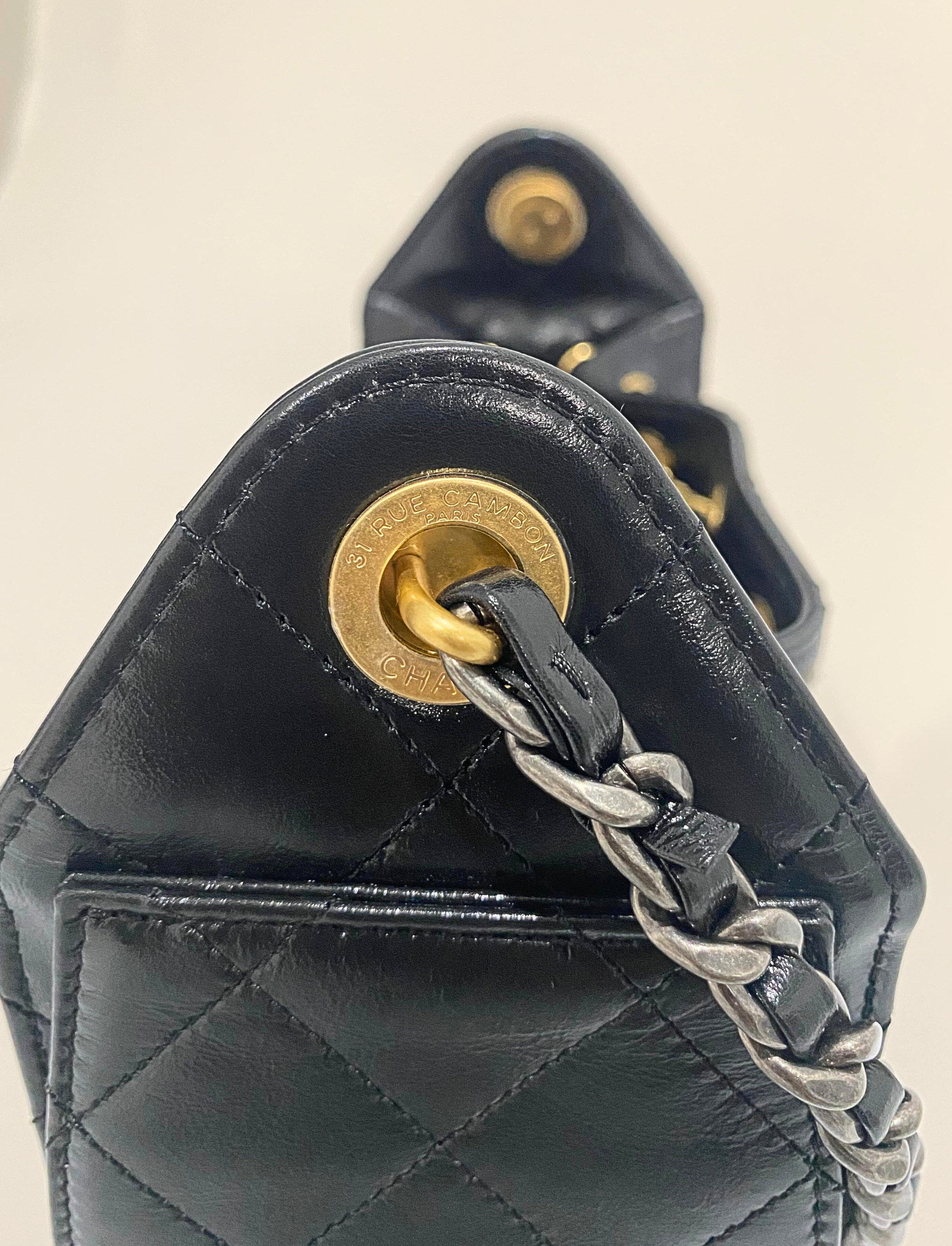 CHANEL 26C Black Mini Lambskin Bag with Mixed Hardware