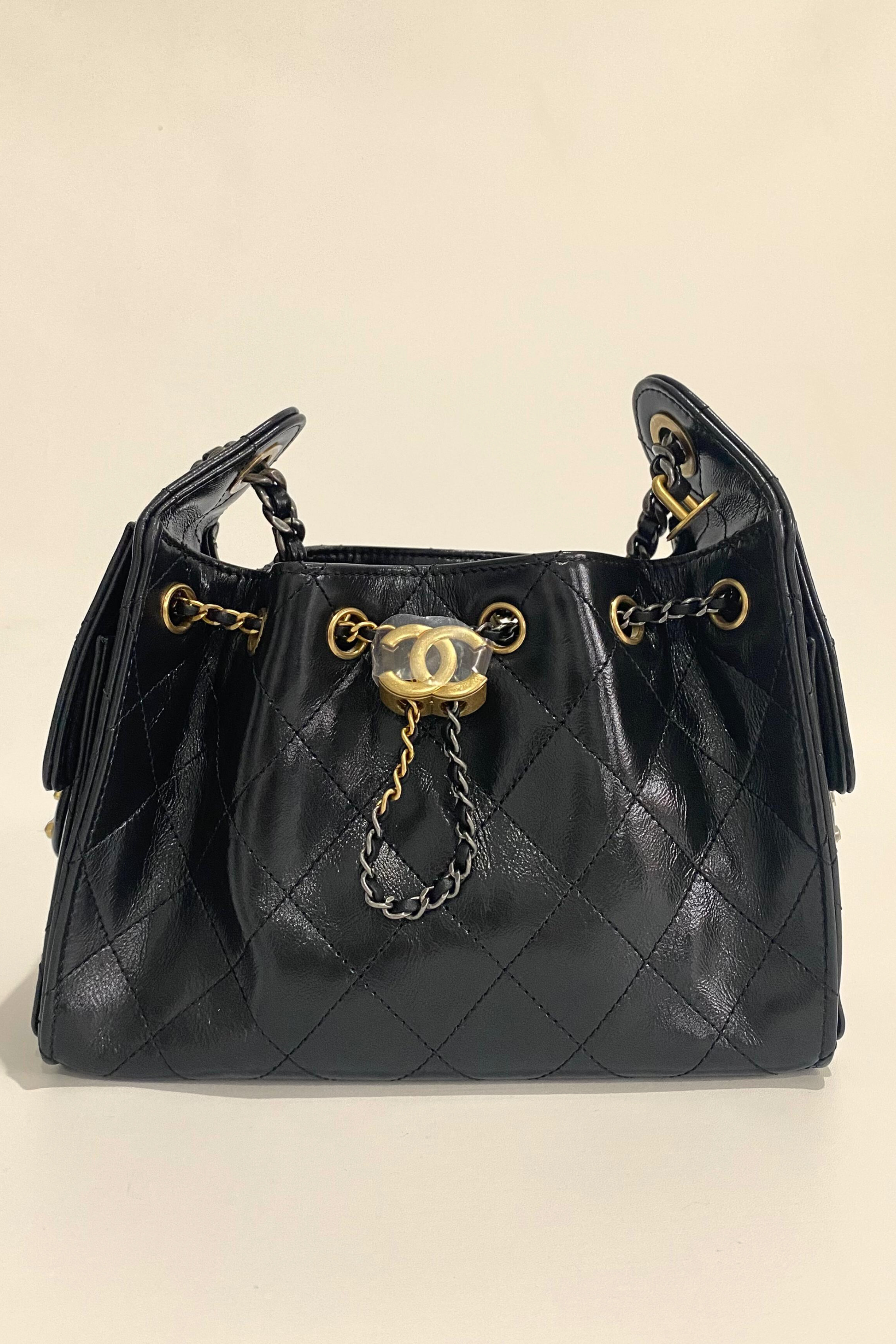 CHANEL 26C Black Mini Lambskin Bag with Mixed Hardware