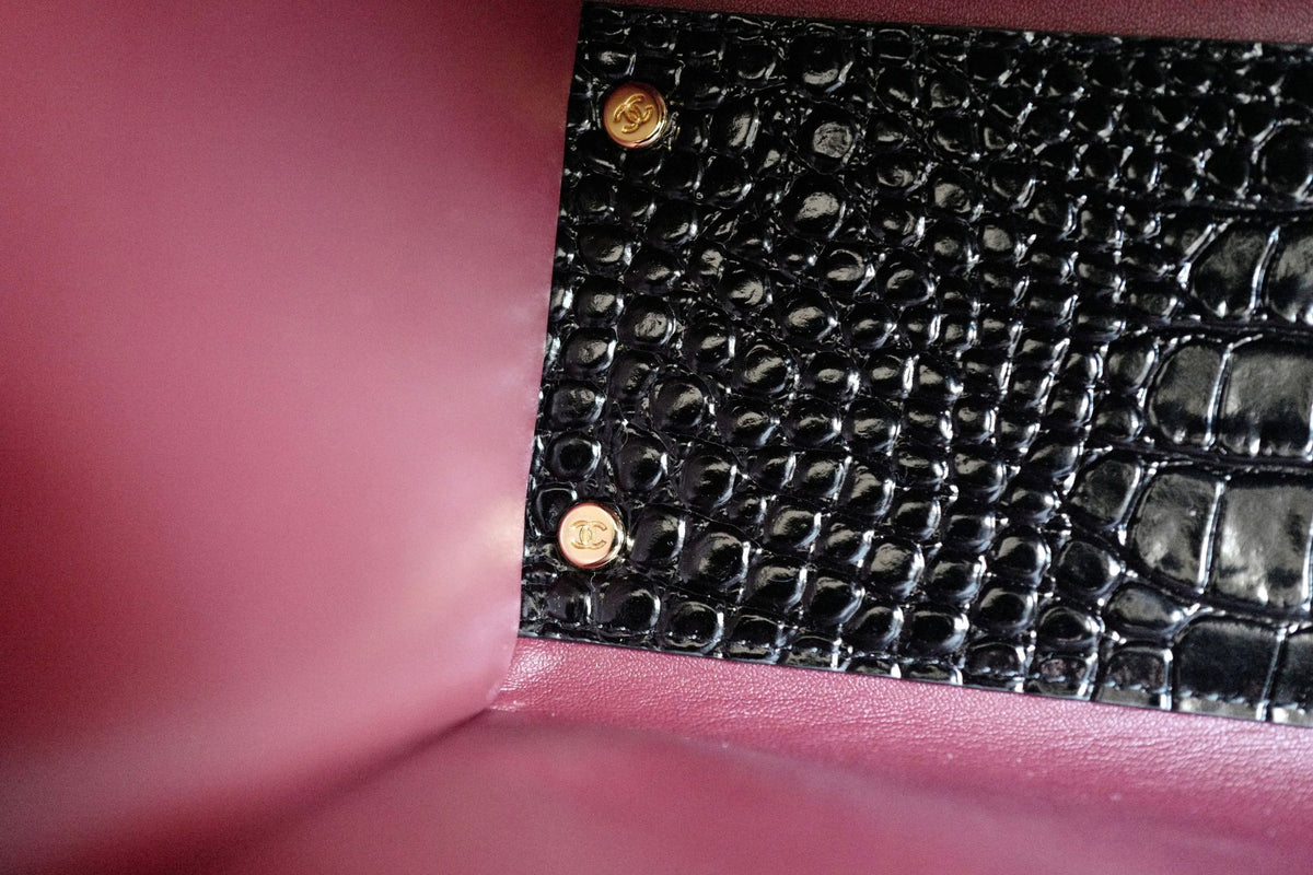 NEW Chanel 26K Small Tote Black Crocodile Embossed Calfskin GHW Matthieu Blazy's