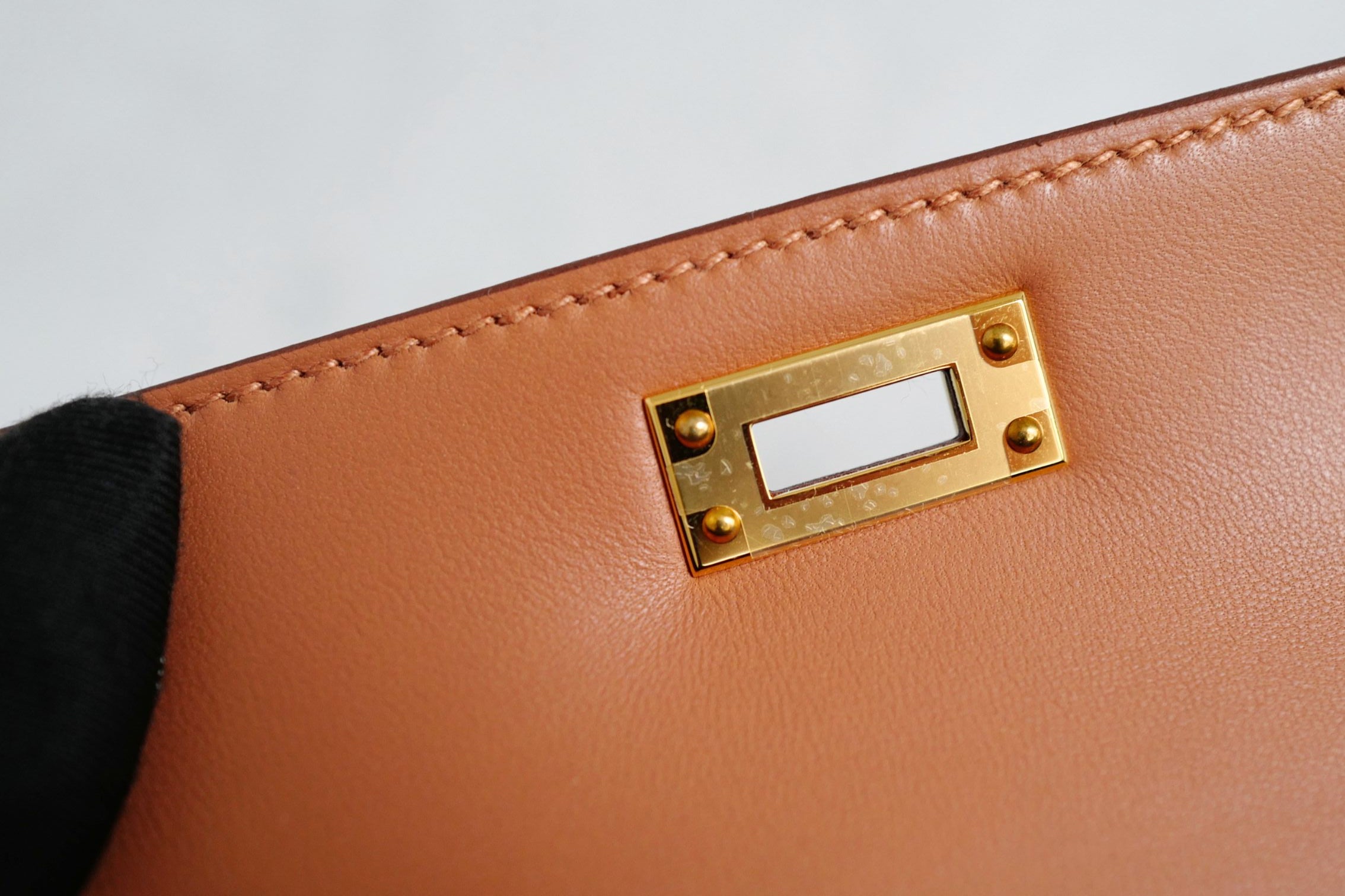 Hermès Mini Kelly Gold Sellier Alligator Mississippiens GHW G Stamp